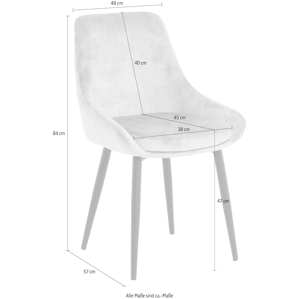 SIT Polsterstuhl, (Set), 2 St., Samt