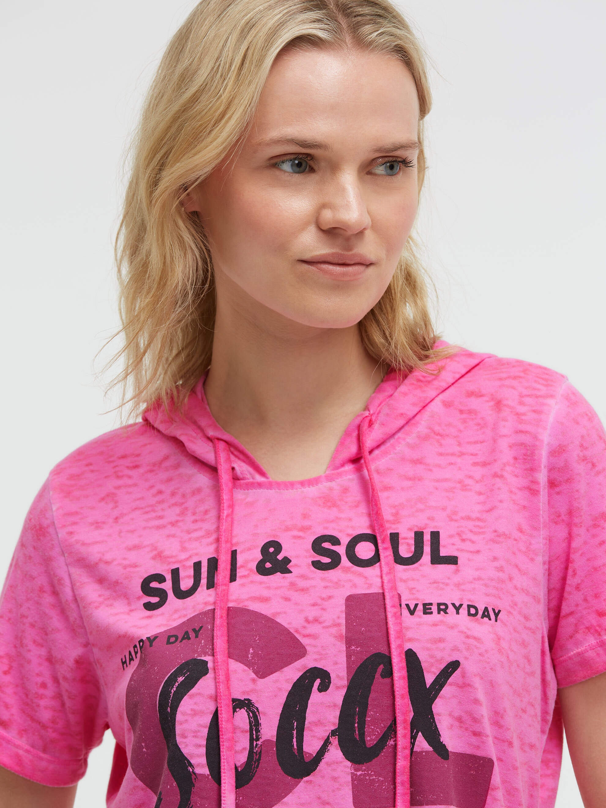 SOCCX Kapuzenshirt mit Seitenschlitze