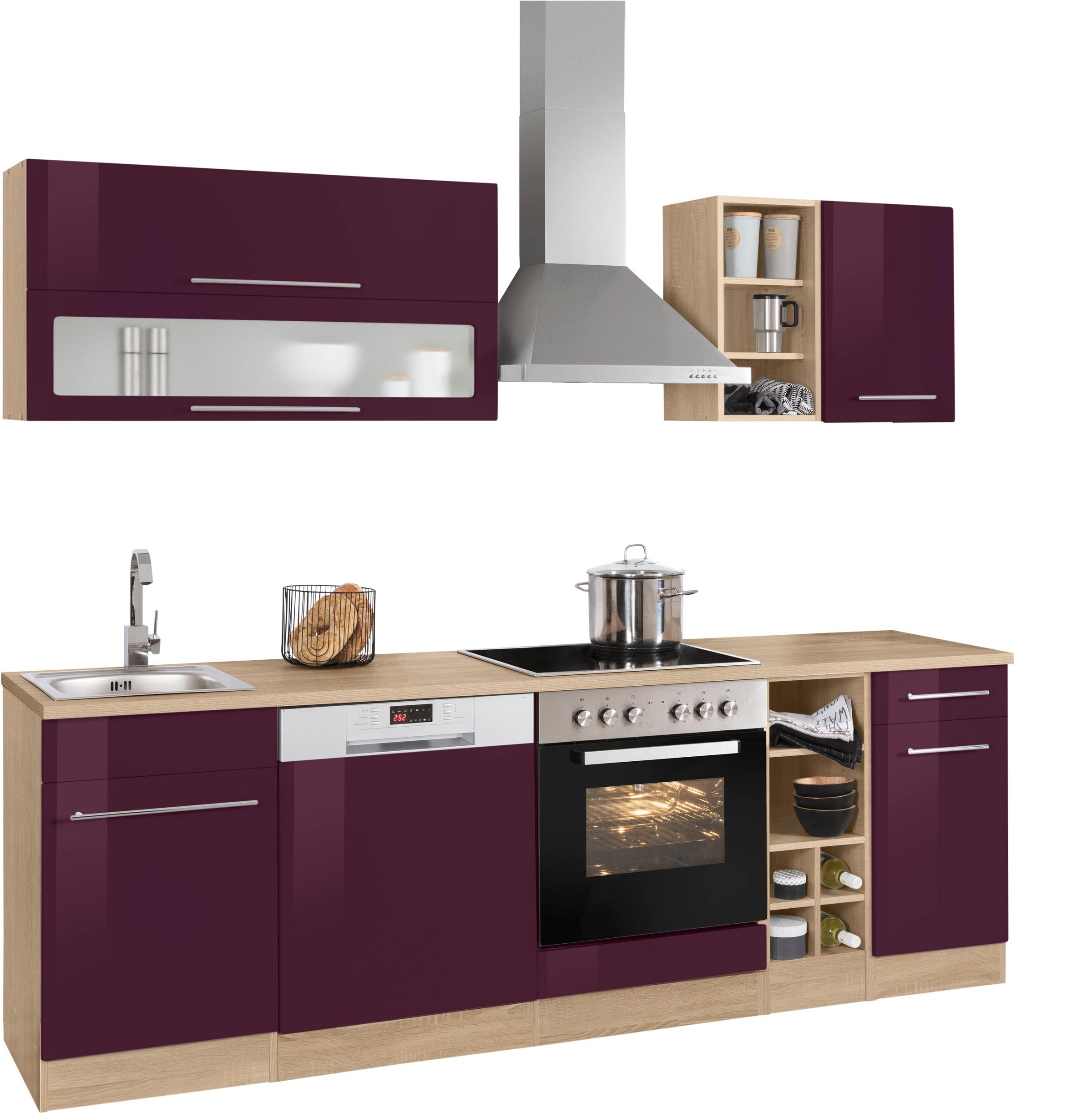 Featured image of post Küchenzeile Mit Geräten 240 Cm - Zur wahl steht der küchenblock in attraktiven farbvarianten.