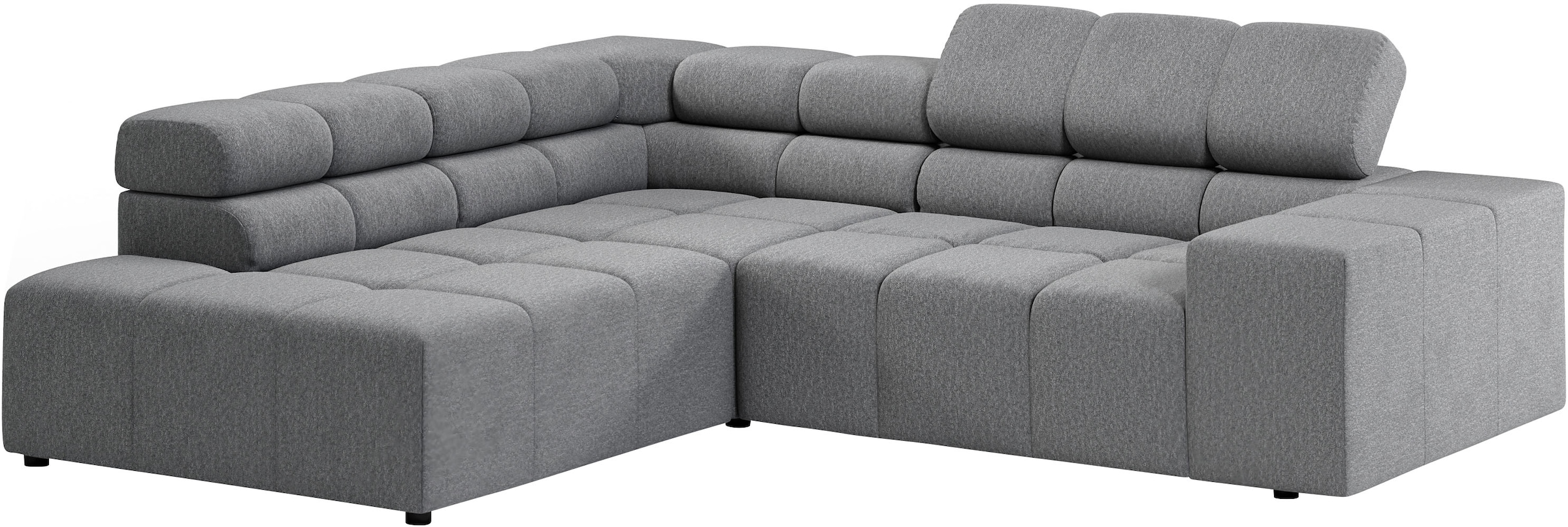 INOSIGN Ecksofa »Ancona, incl. Kopfteilverstellung + 3 Zierkissen, L-Form, Breite 249cm«, wahlweise motorische Sitztiefenverstellung, B/T(H: 249/215/70 cm
