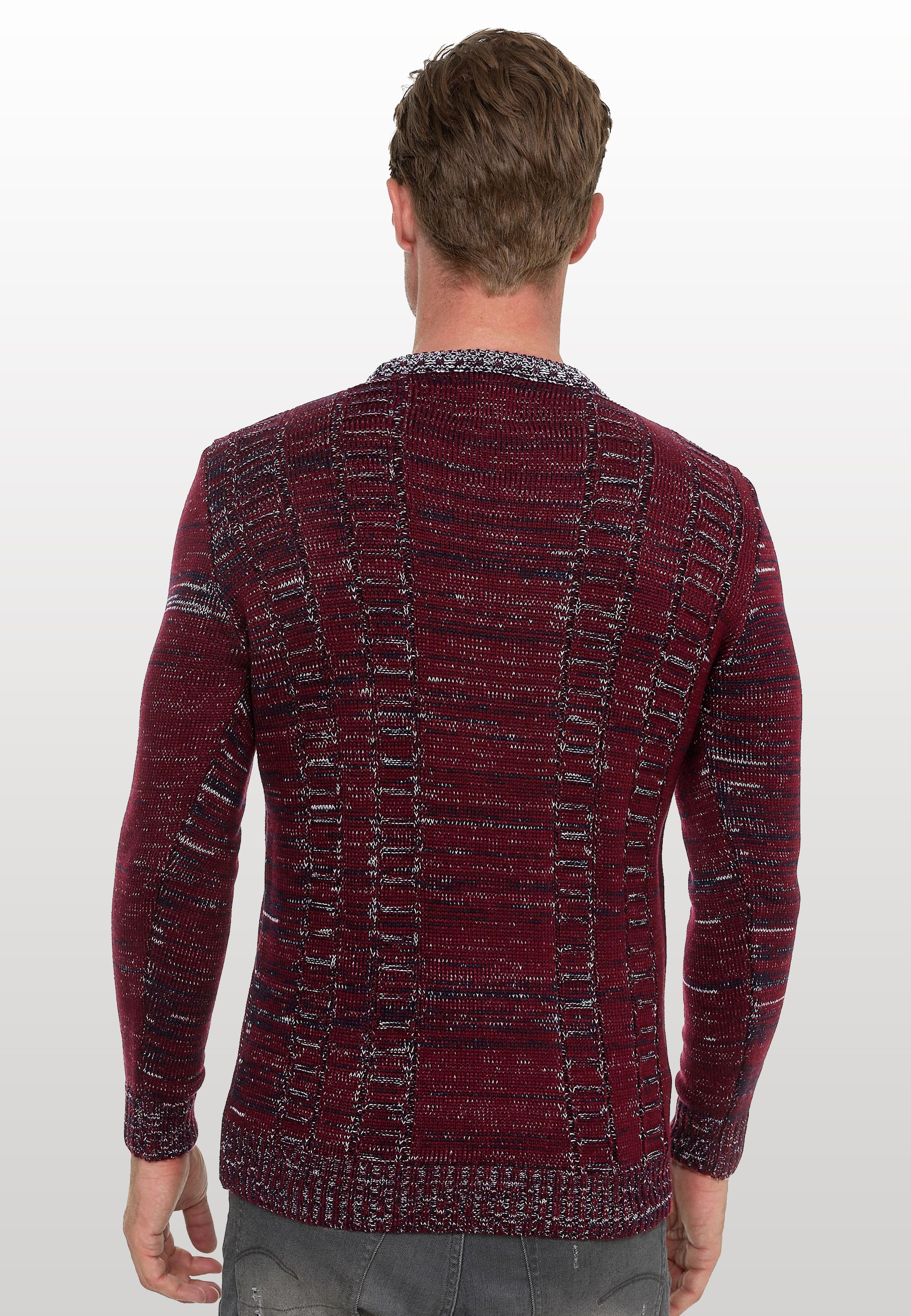 Rusty Neal Strickpullover, mit meliertem Design