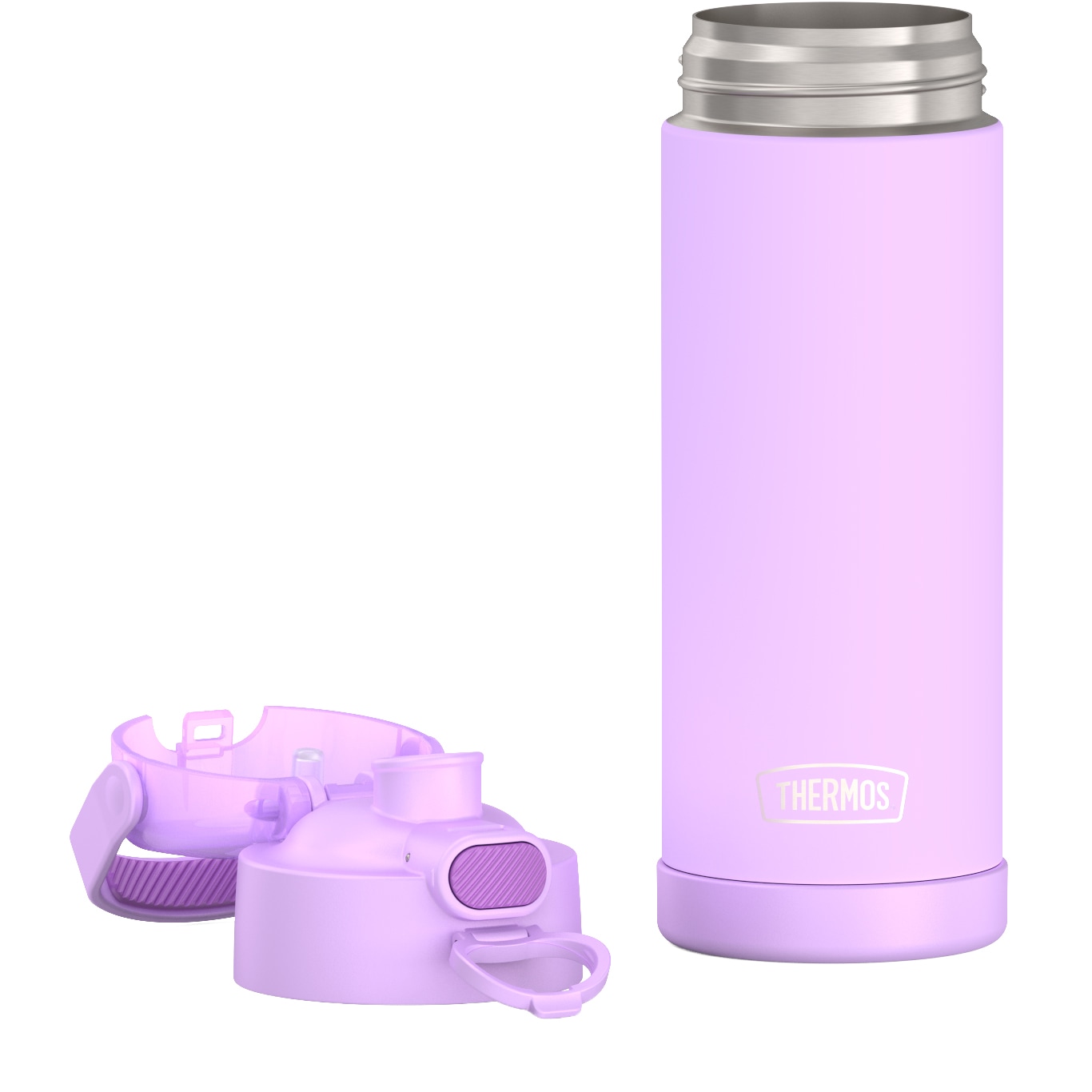 THERMOS Isolierflasche »FUNTAINER Water Bottle, doppelwandiger Edelstahl, spülmaschinenfest«, (1 tlg.), 0,47l, 12h kalt, mit dichschließendem Push Button Lid