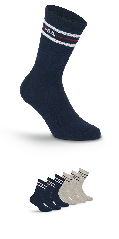Fila Socken "UNISEX LIFESTYLE PLAIN SOCKS" 6 Paar tlg. mit eingestricktem L günstig online kaufen