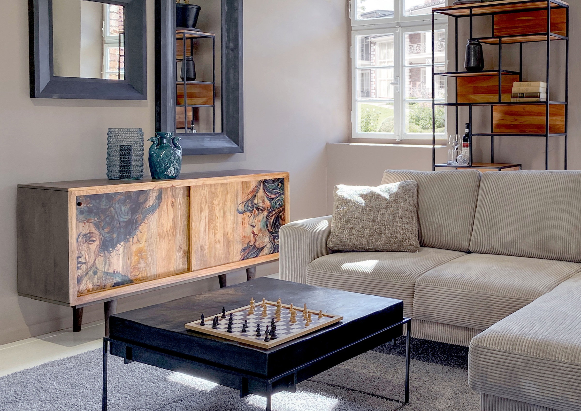 Gutmann Factory Sideboard »Venice«, Kommode mit extravagantem Druck, Breite 160 cm