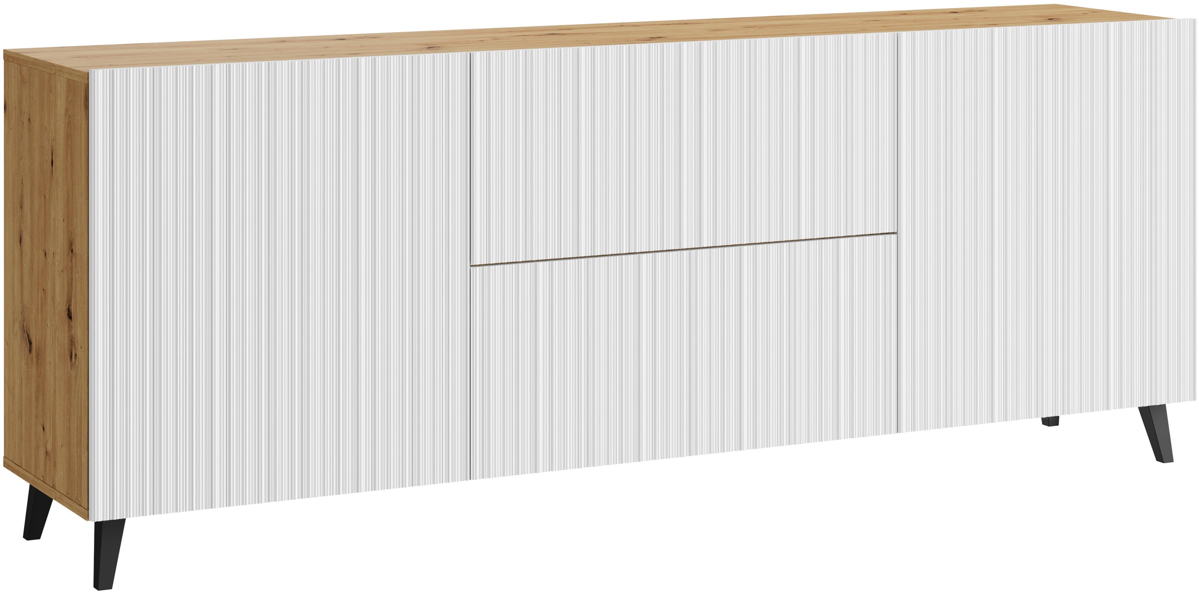 Thumbnail - Home affaire Lowboard "Phuket, Front MDF" 2 Schubladen, 4 Türen, 6 geschlossenen Fächern, Breite 180cm