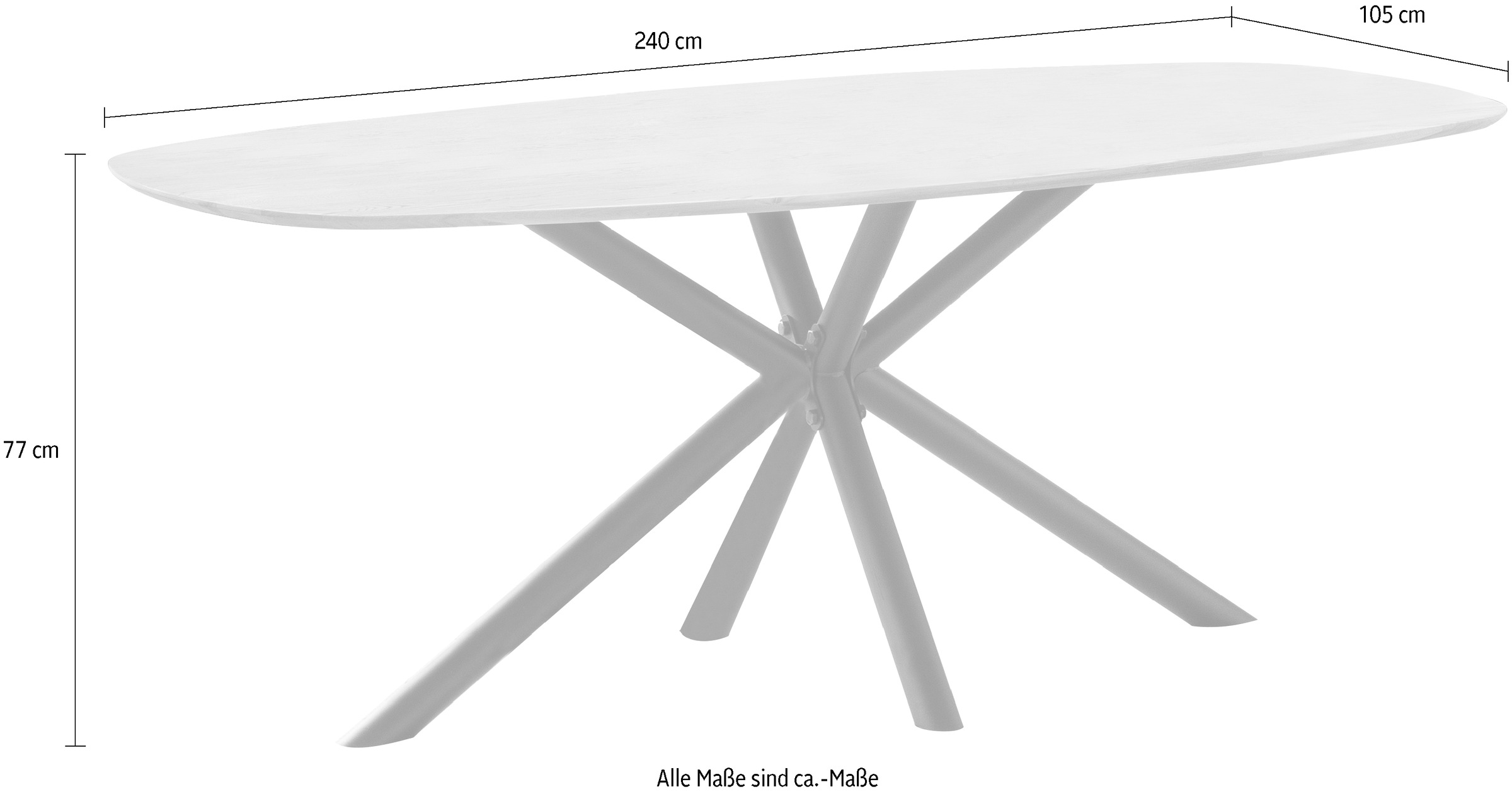 Home affaire Esstisch »Vermont«, (2 St.), aus massiver Eiche mit robustem Metallgestell