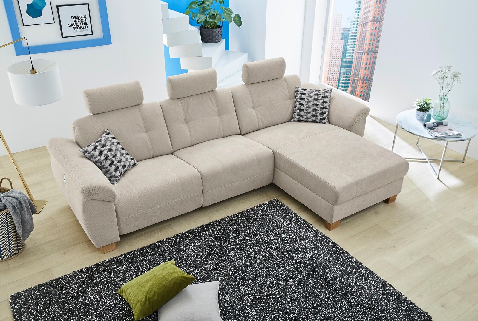 Ecksofa »Savona L-Form«, jeweils mit USB-Ladestation an der Armlehne und mit...