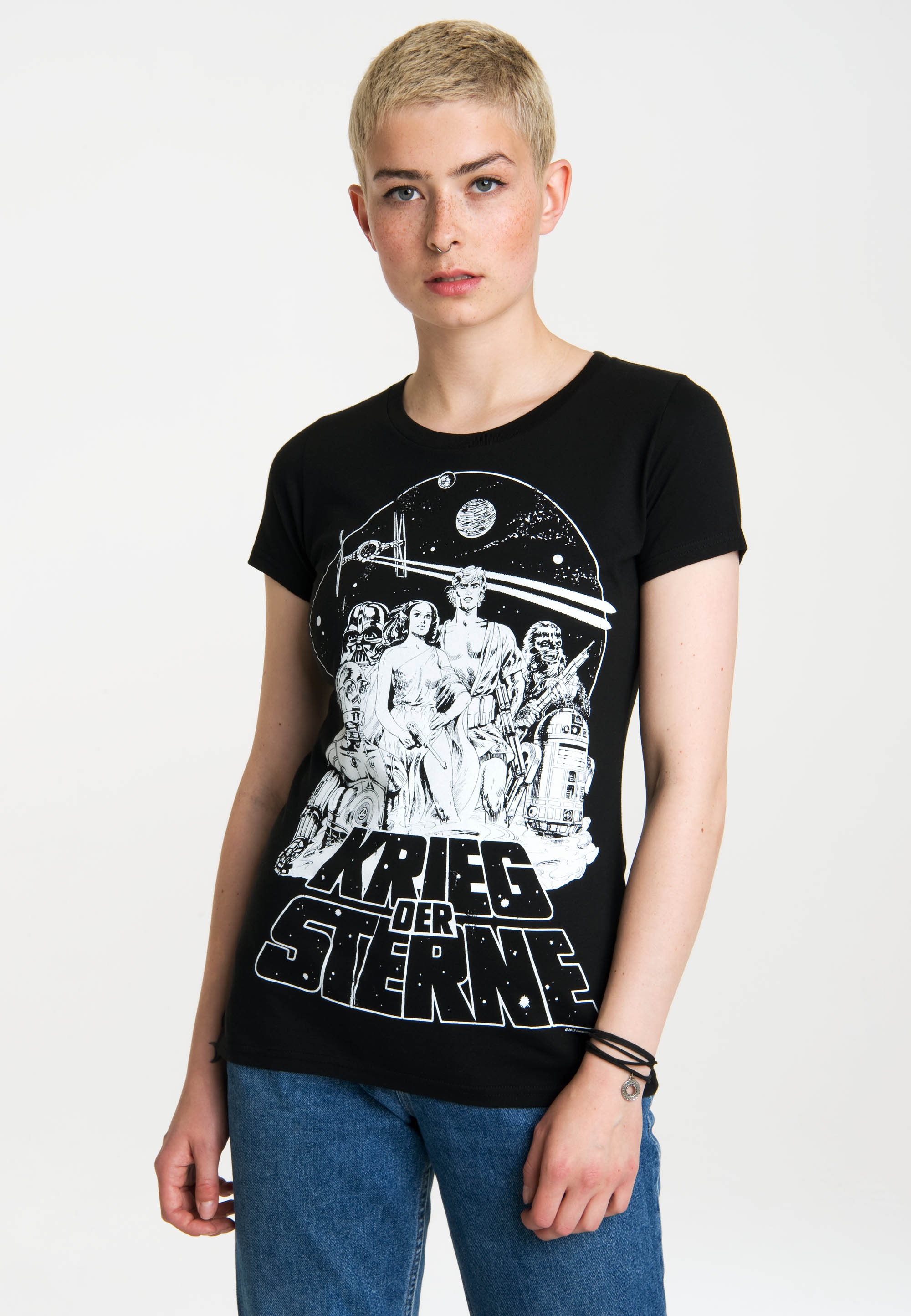LOGOSHIRT T-Shirt »Krieg der Sterne - Star Wars«, mit coolem Frontprint