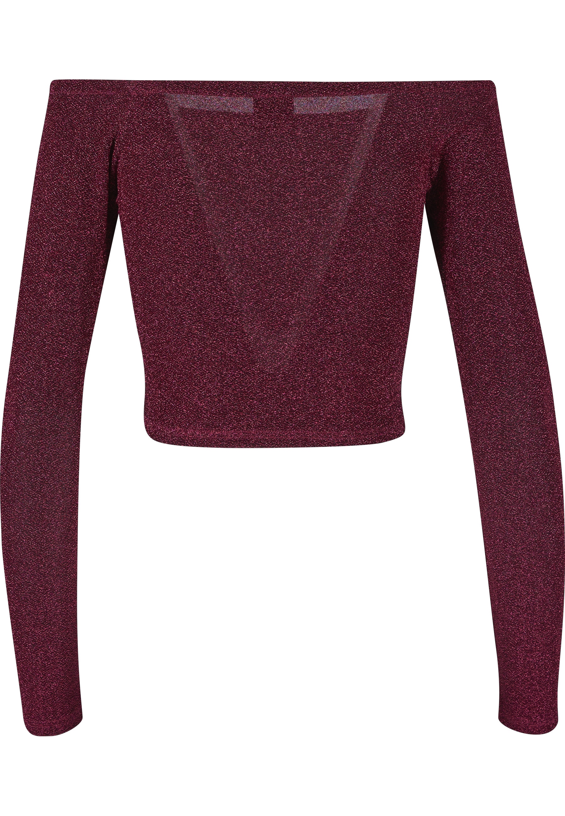 URBAN CLASSICS Longsleeve »Urban Classics Damen Ladies Off Shoulder Glitter Longsleeve« 1 Stk.