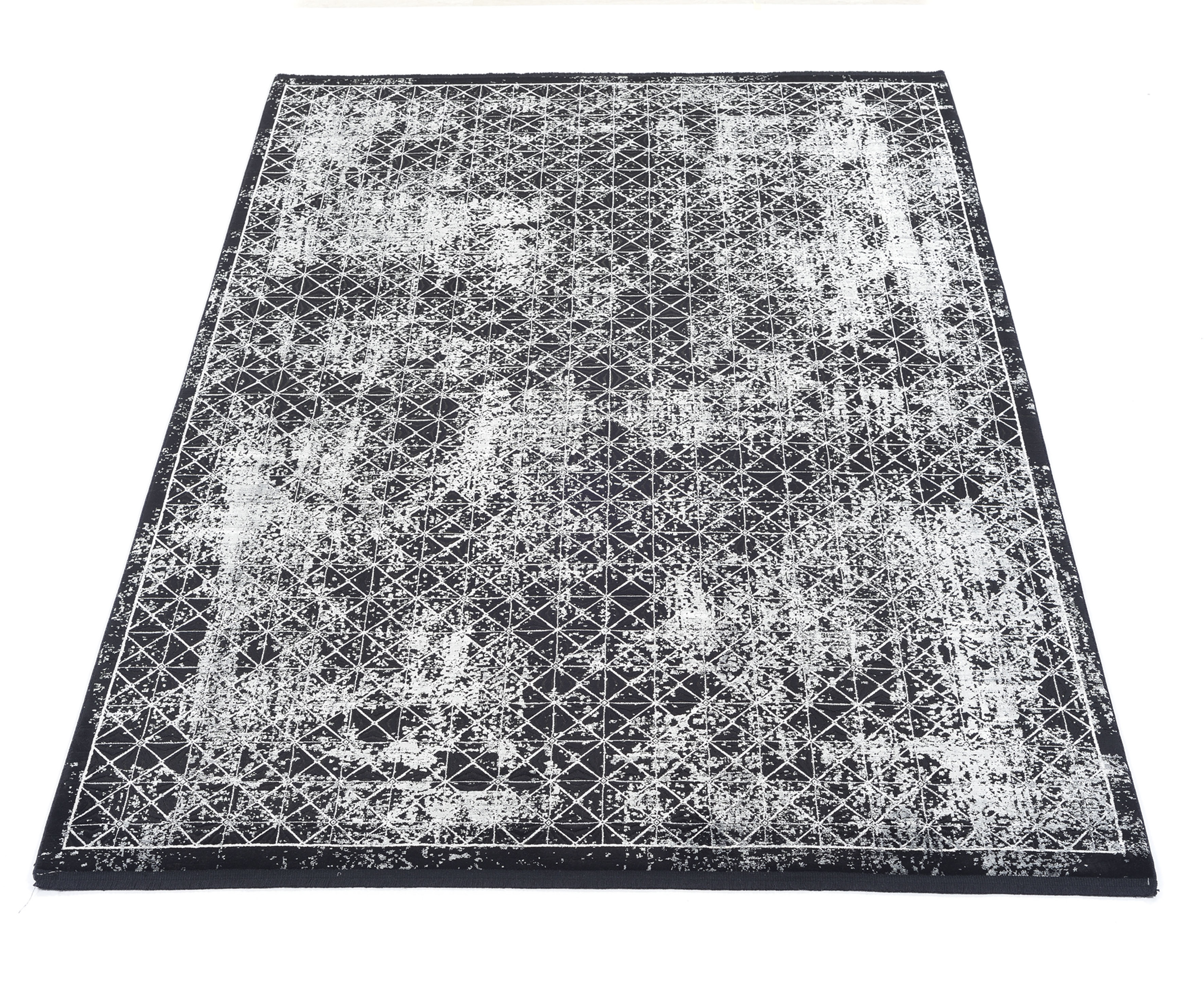 WK WOHNEN Teppich "BLACKLINE DIAMOND" rechteckig 8 mm Höhe fein eingefasst, sowie speziell veredelt, besonders flache Struktur