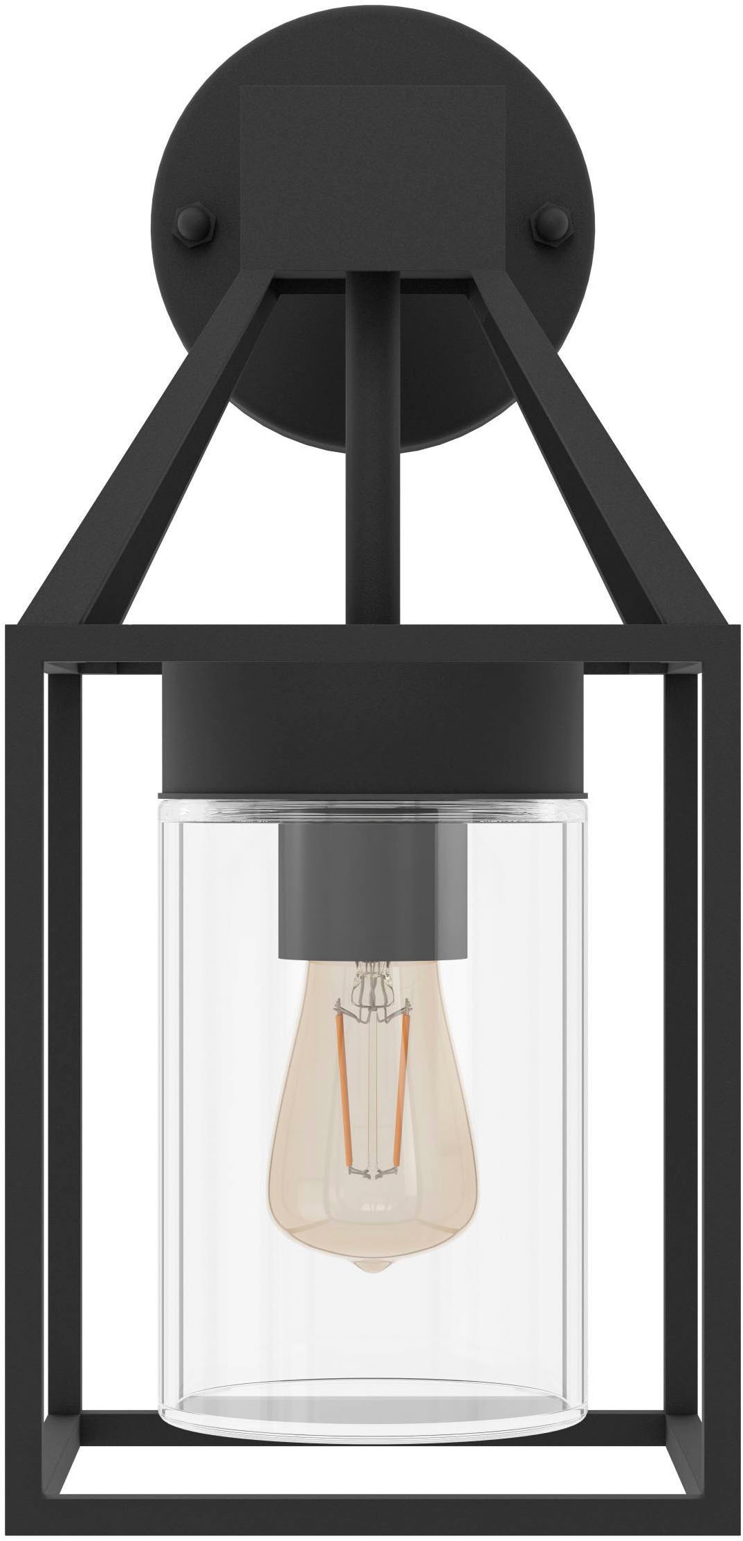 EGLO Wandleuchte »Trecate Außen-Wandlampe, Außenbeleuchtung, Außenleuchte, E27, IP44« E27 1 Stk. Wand-/Deckenleuchte - L16 x H35,5 x AL13 cm - schwarz - 1X60W exkl.