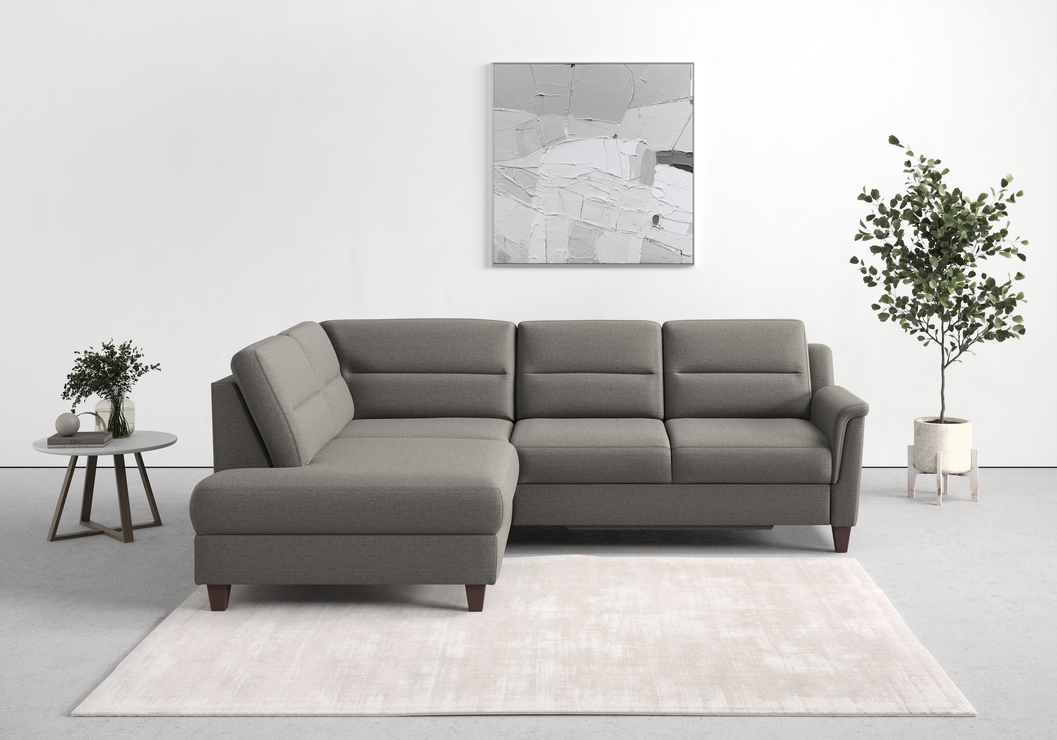Thumbnail - sit&more Ecksofa "Farö L-Form", inklusive Federkern, wahlweise mit Bettfunktion und Bettkasten