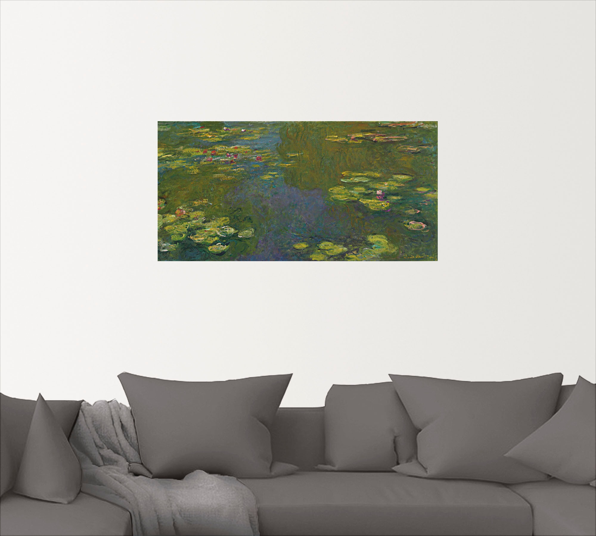 Artland Wandbild »Der Seerosenteich Le bassin aux nympheas«, Blumen, (1 St.), als Leinwandbild, Wandaufkleber oder Poster in versch. Größen