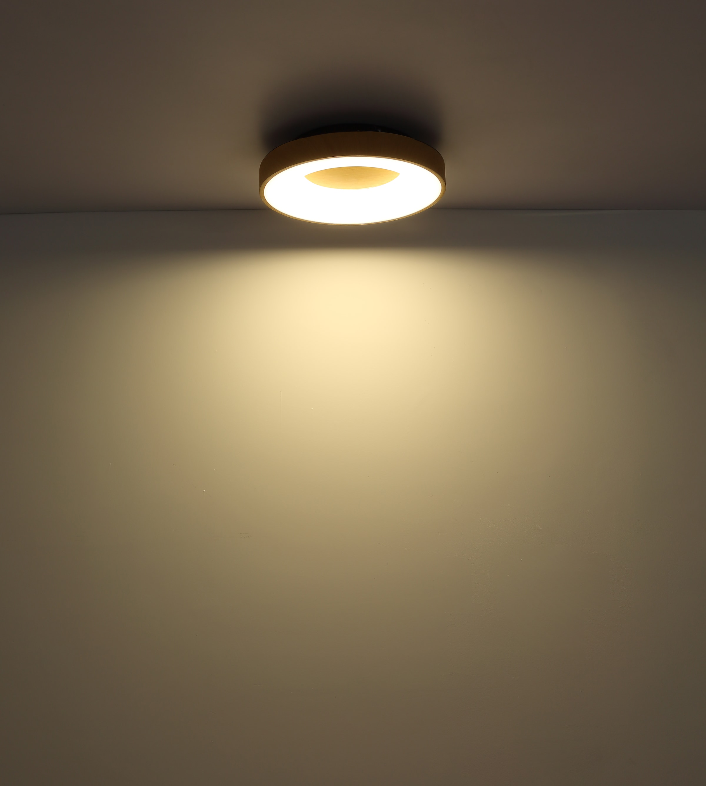 GLOBO LIGHTING LED Deckenleuchte »JOLLI«, Leuchtmittel LED-Modul | LED fest integriert, Deckenlampe/holzoptik/rund/Wohnzimmer/Schlafzimmer/CCT 2700-6000K
