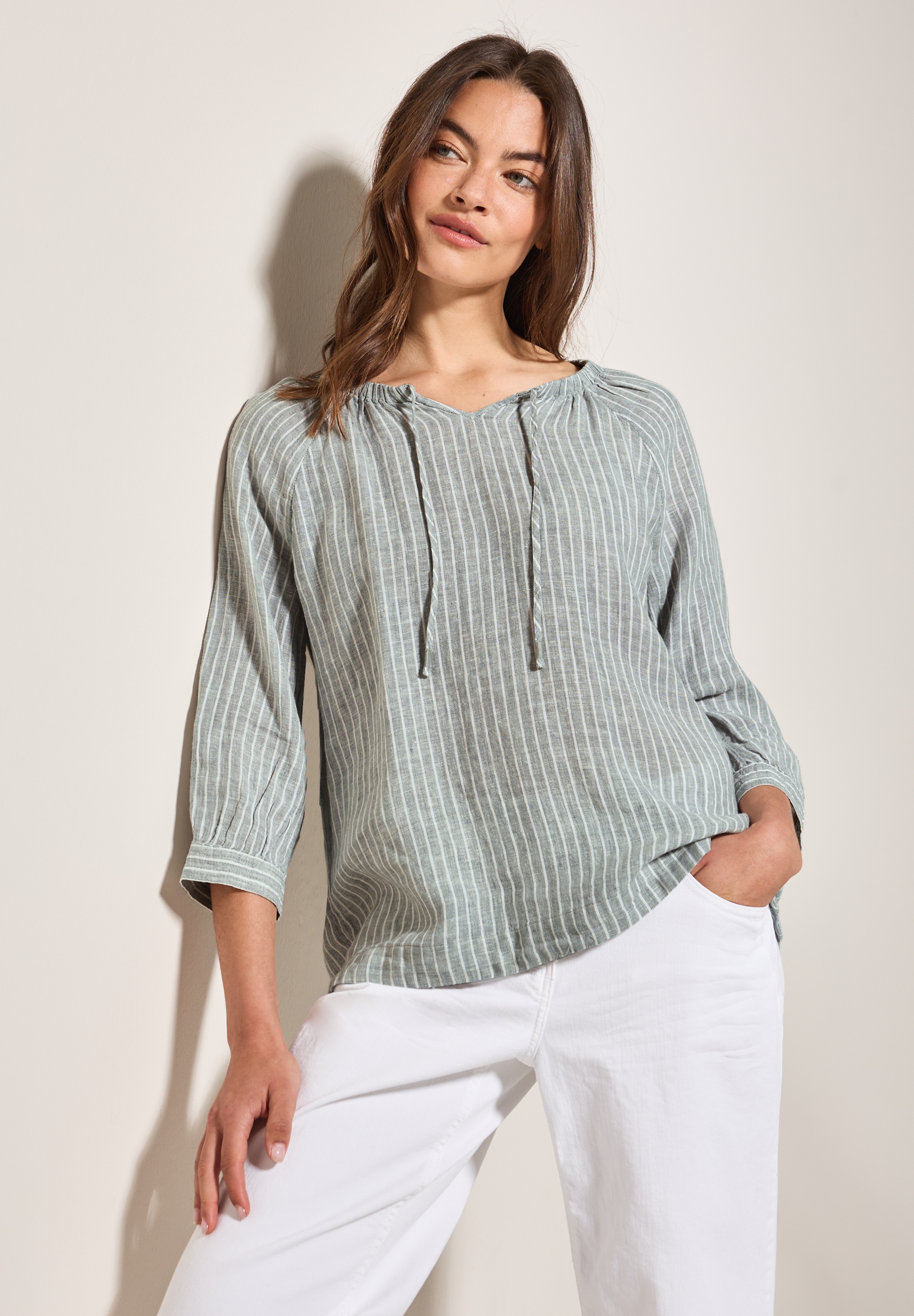 Cecil Shirtbluse, 3/4-Arm in Streifen-Optik günstig online kaufen