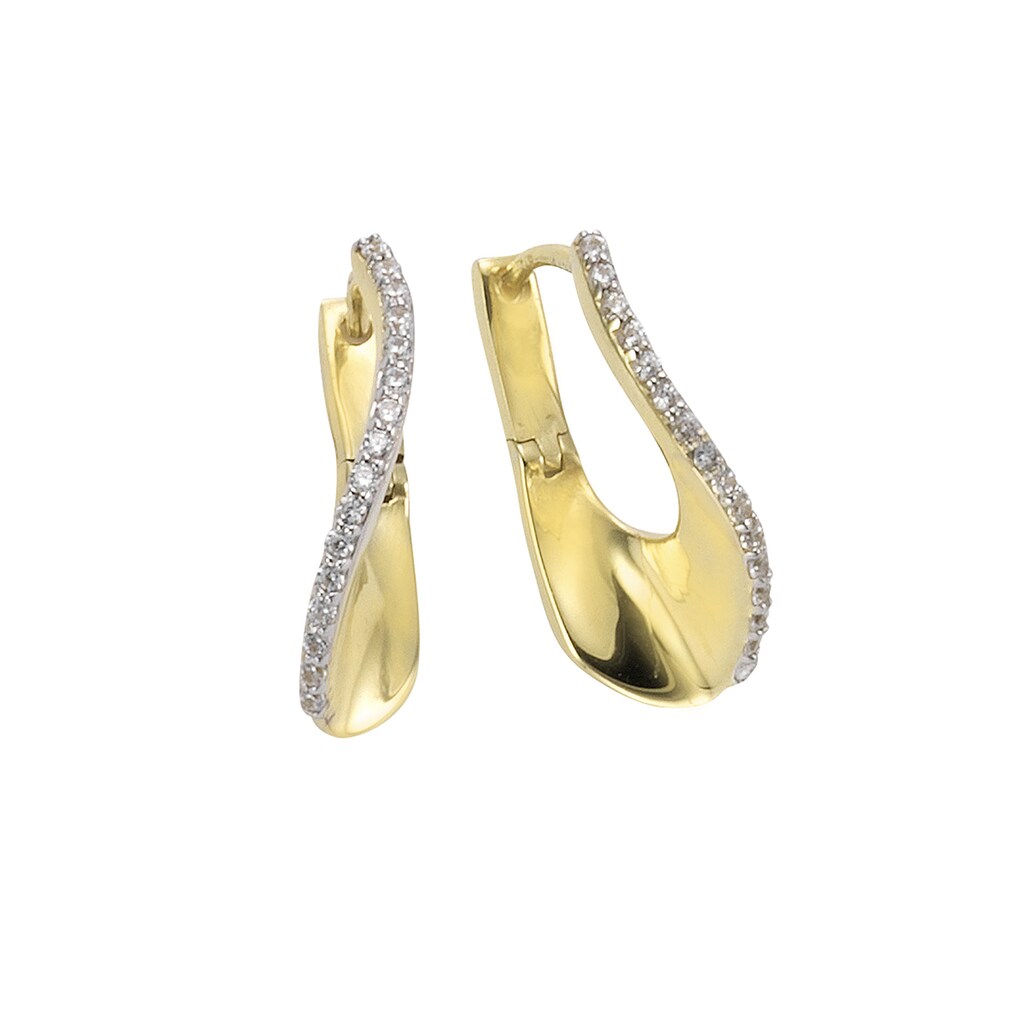 CELESTA Paar Creolen »375/- Gelbgold Zirkonia«