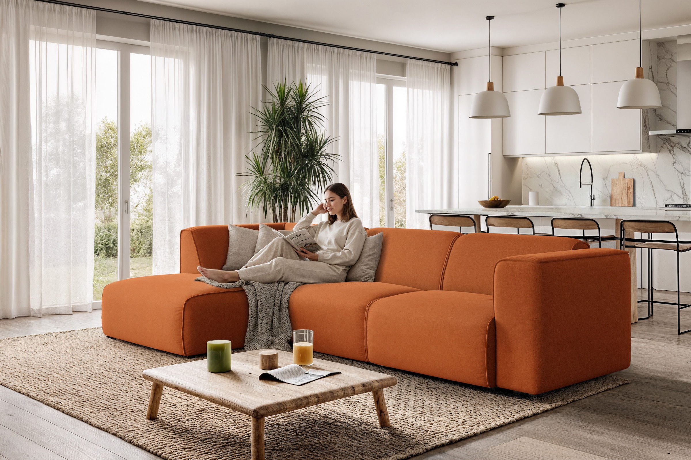 OTTO home Ecksofa "Merid L-Form, B: 295 cm - OTTO. Verlässliche Qualität." günstig online kaufen