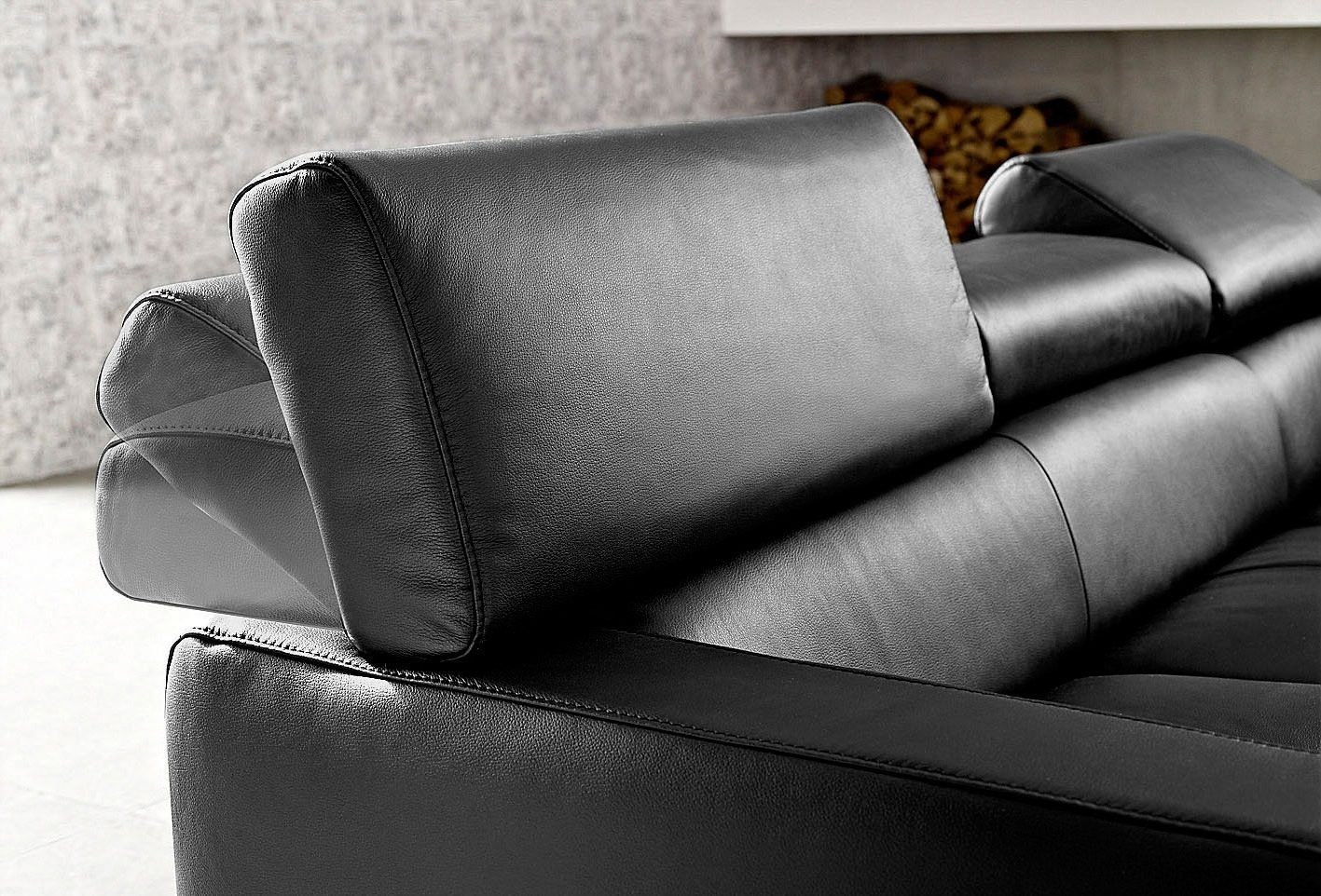 COTTA Polstergarnitur »Sammy U-Form«, (Set, Tiefe der Recamiere 169 cm), Set bestehend aus: Wohnlandschaft mit Kopfteilverstellung & Hocker