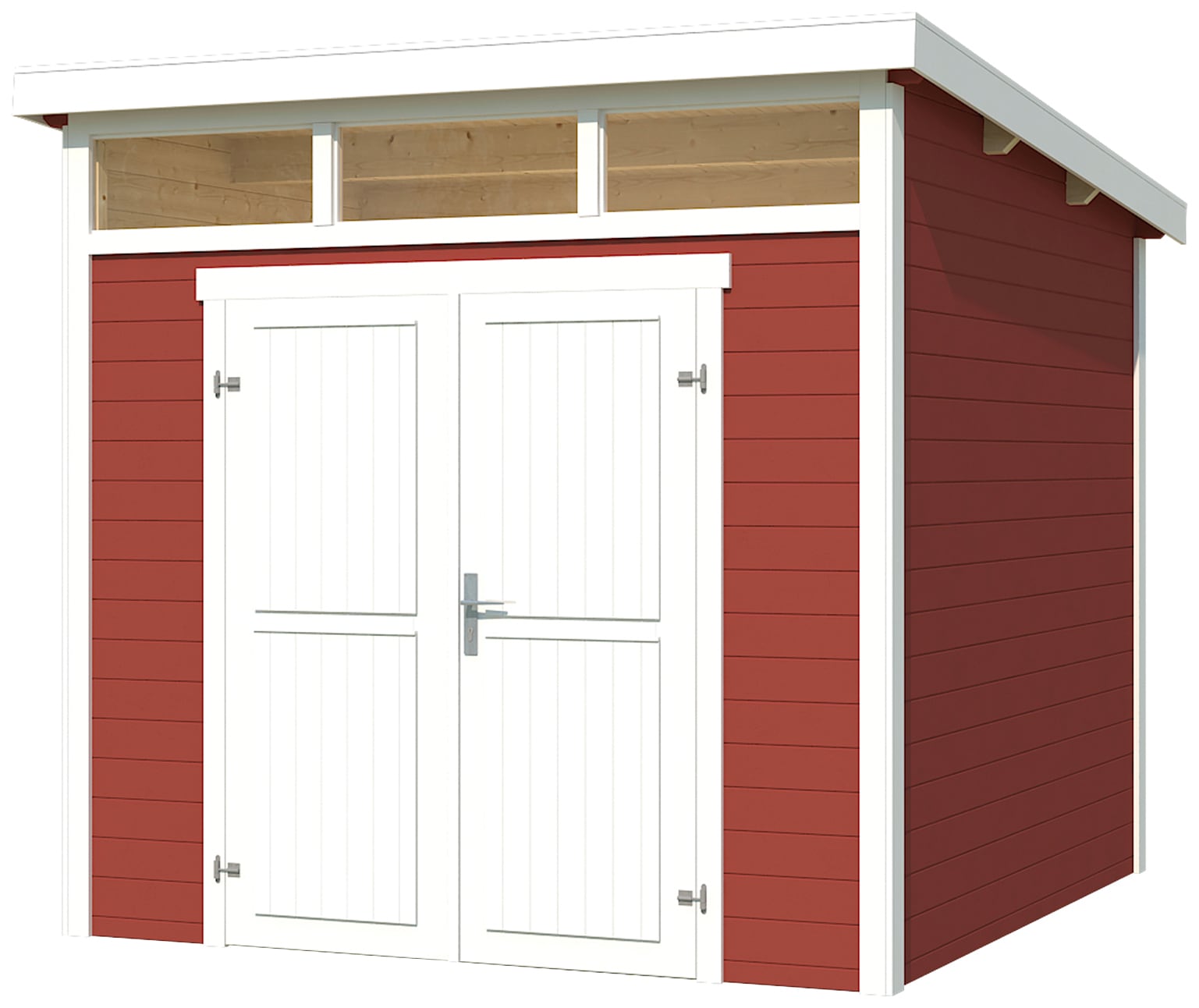 LASITA MAJA Gartenhaus »Kibo 3«, Blochbohlenhaus 28mm, Fundamentmass 2500x2500, Schwedenrot