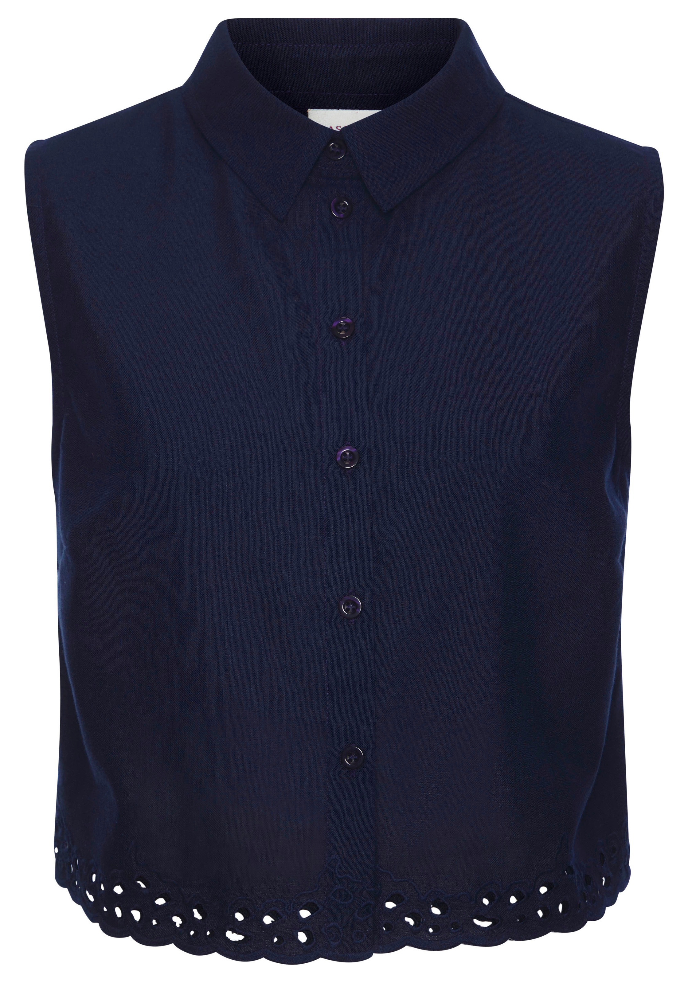 LASCANA Blusentop, mit Häkelapplikation, Leinenbluse, Sommertop, casual günstig online kaufen