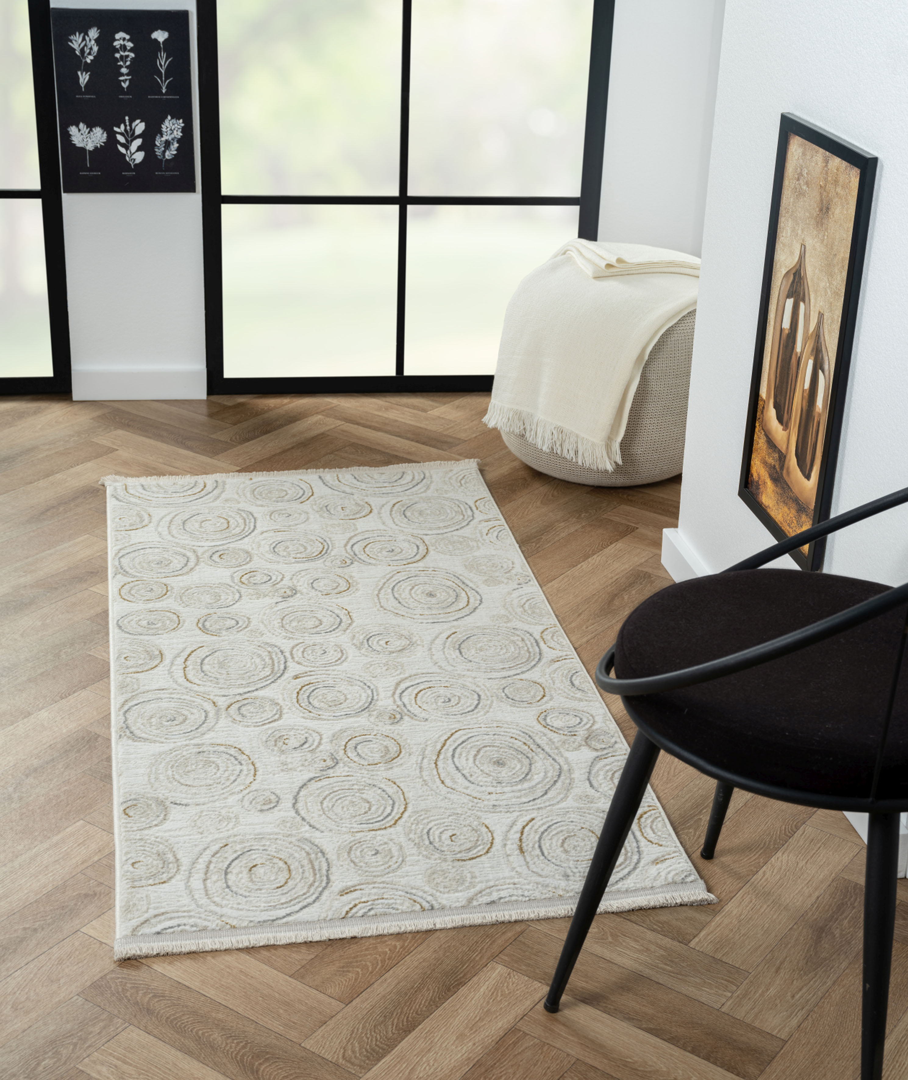 Myflair Möbel & Accessoires "My Style, LAGERRÄUMUNG" rechteckig 10 mm Höhe Kurzflor, Scandi-Design, besonders weich durch Microfaser, mit Fransen
