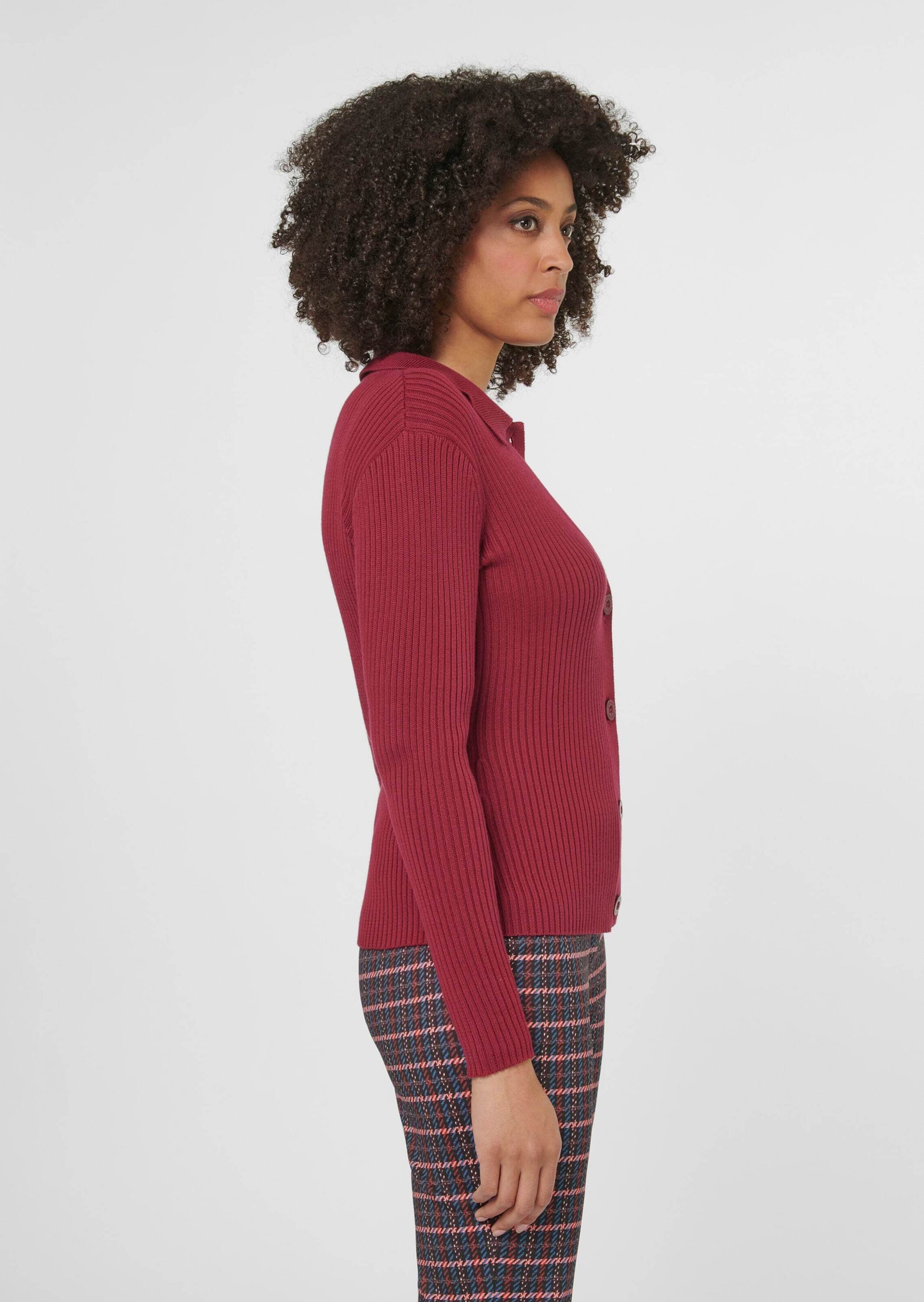 MADELEINE Strickjacke »Strickjacke Rippstrick-Jacke mit langen Ärmeln«