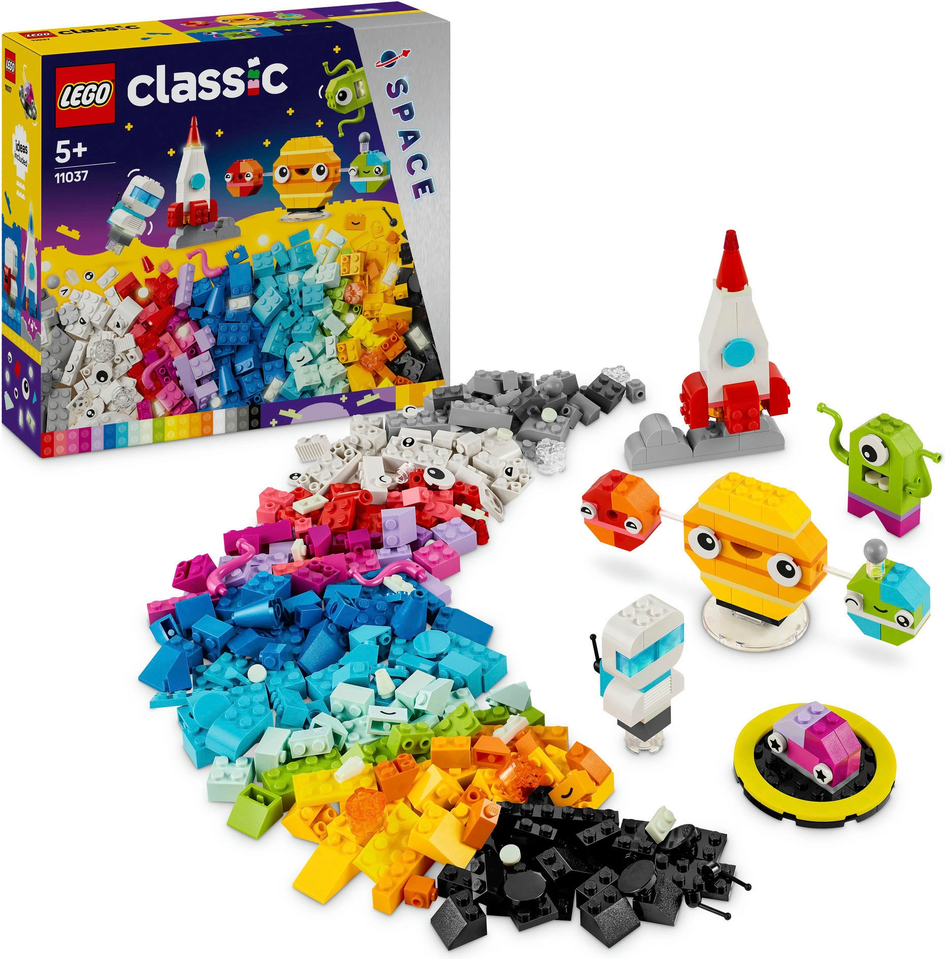 Konstruktionsspielsteine »Kreative Weltraumplaneten (11037), LEGO Classic«, (450 St.),...
