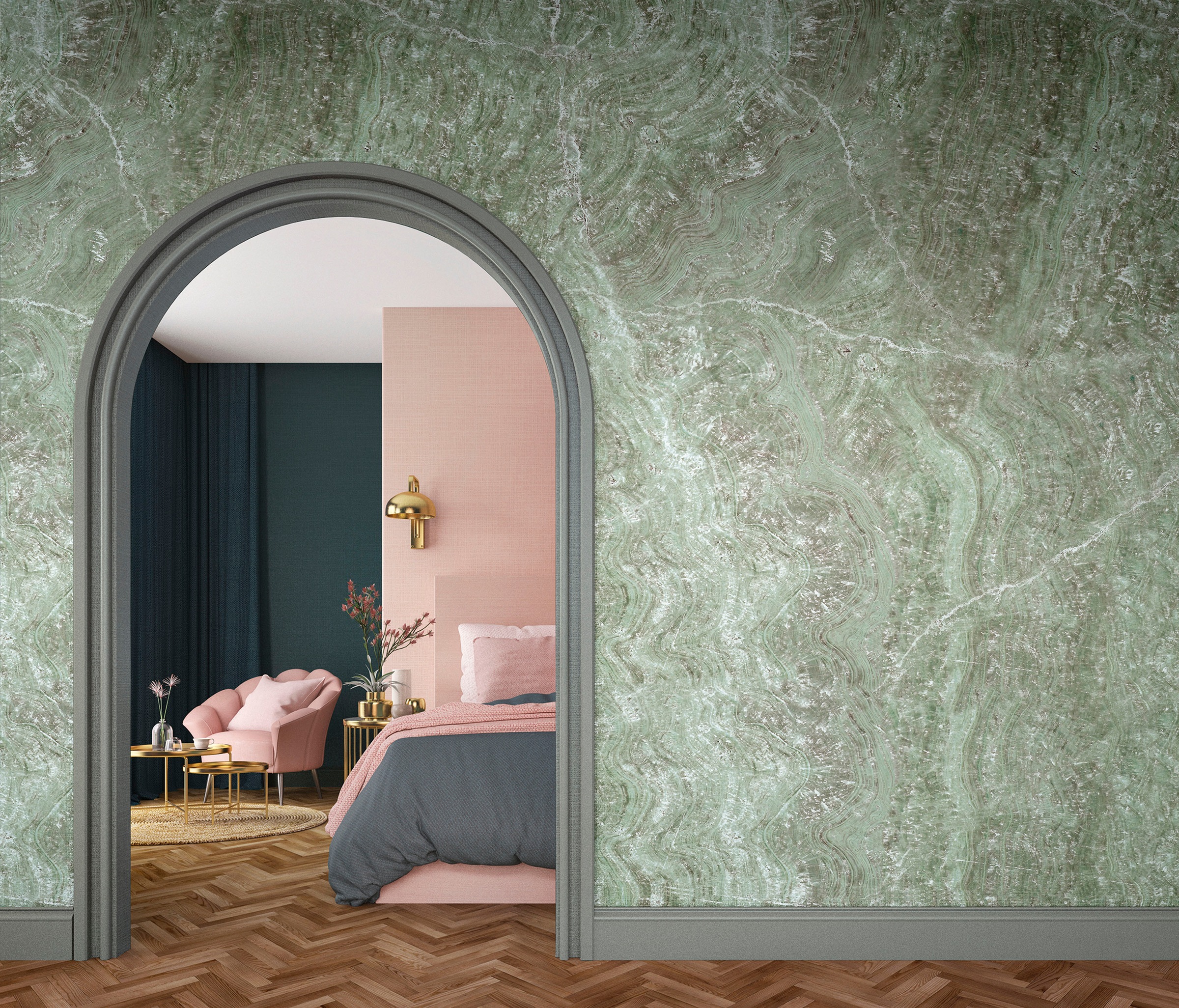 Marburg Fototapete "Sanna" matt glatt moderne Tapete für Wohnzimmer Schlafzimmer Küche