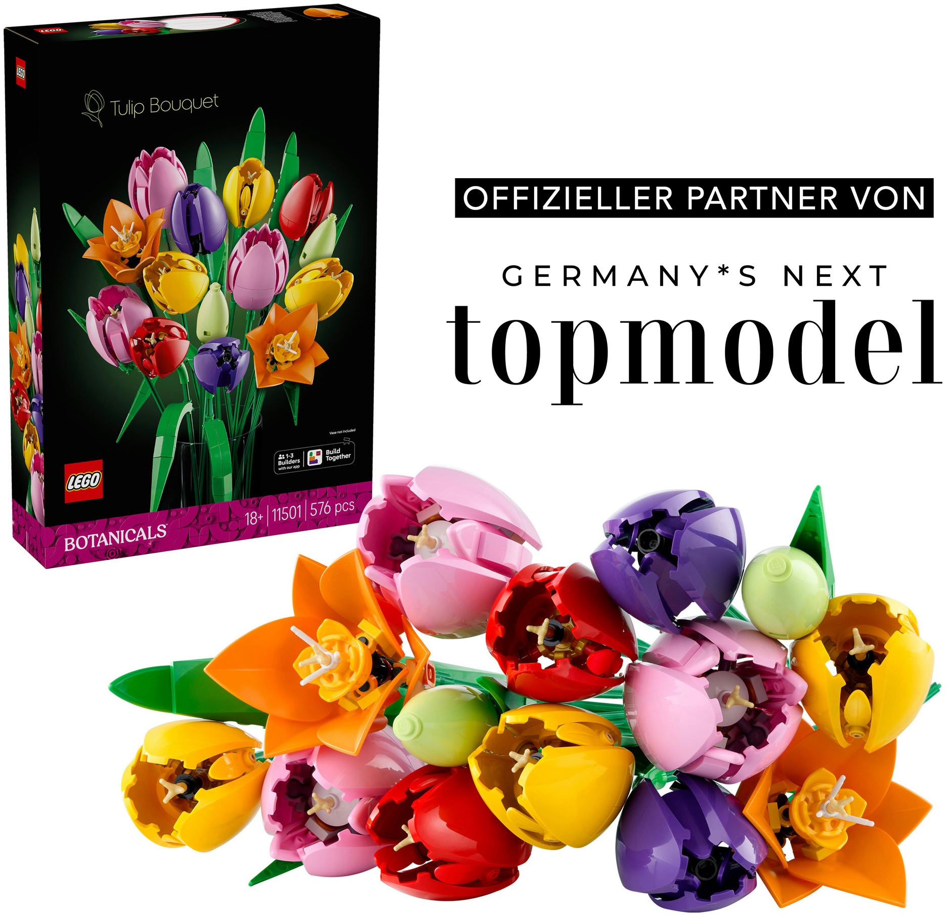 LEGO® Konstruktionsspielsteine »Tulpenstrauß (11501), LEGO Botanicals« Made in Europe