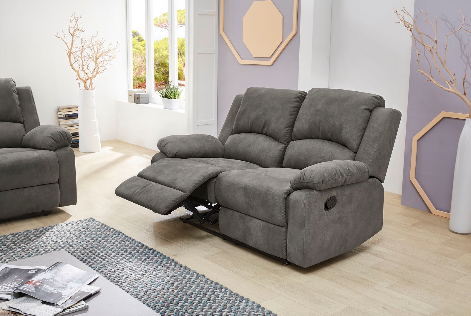 Jockenhöfer Gruppe 2-Sitzer "Dakota, B: 148 cm" mit Relax- & Liegefunktion, günstig online kaufen