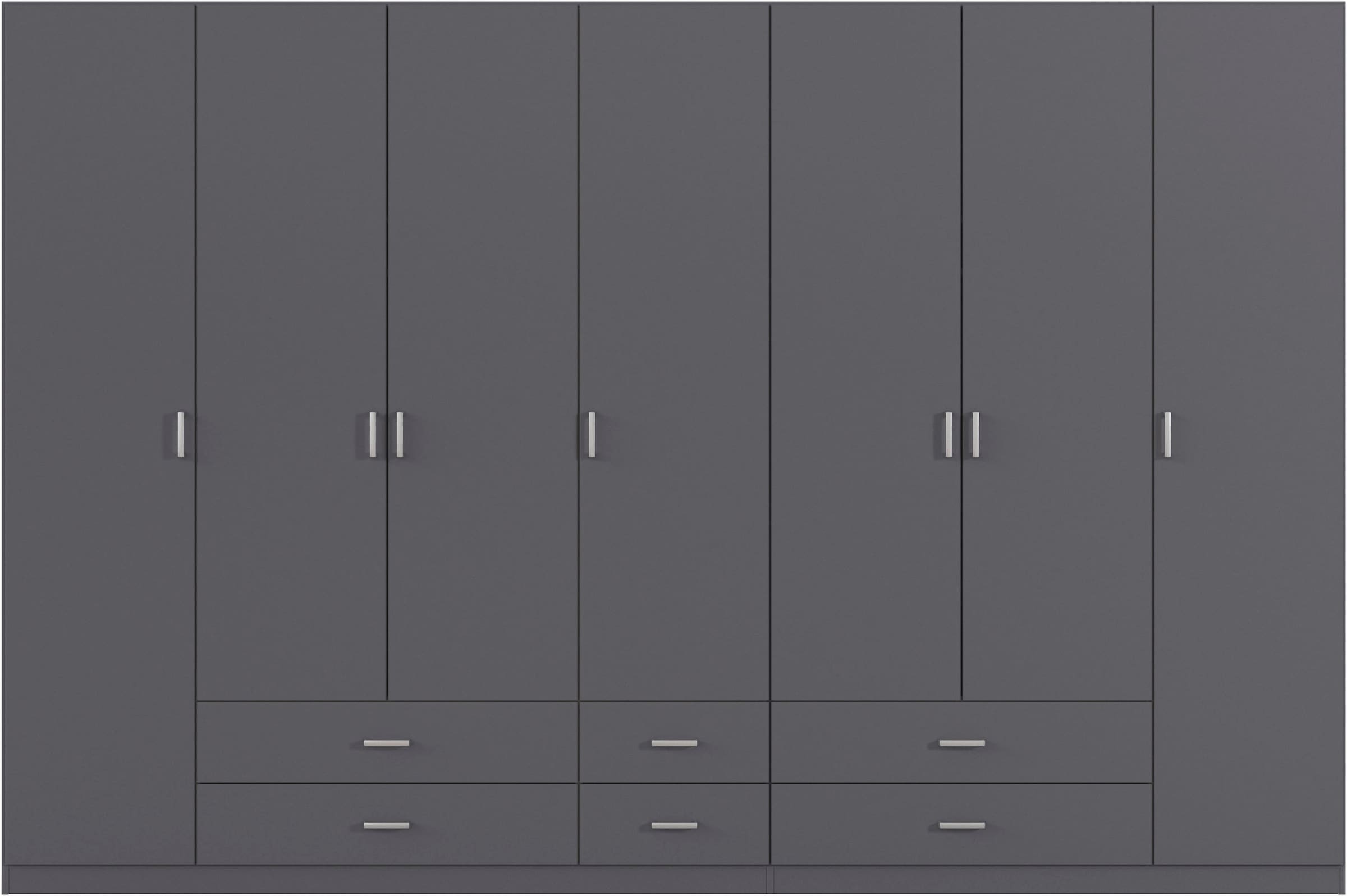 rauch Drehtürenschrank »Kleiderschrank Garderobe GAMMA Breiten 315 cm« in 3 Ausstattungen BASIC/CLASSIC/PREMIUM (inkl. SOFT-CLOSE-Funktion),  mit Schubladen, verschiedene Griff-Varianten TOPSELLER MADE IN GERMANY