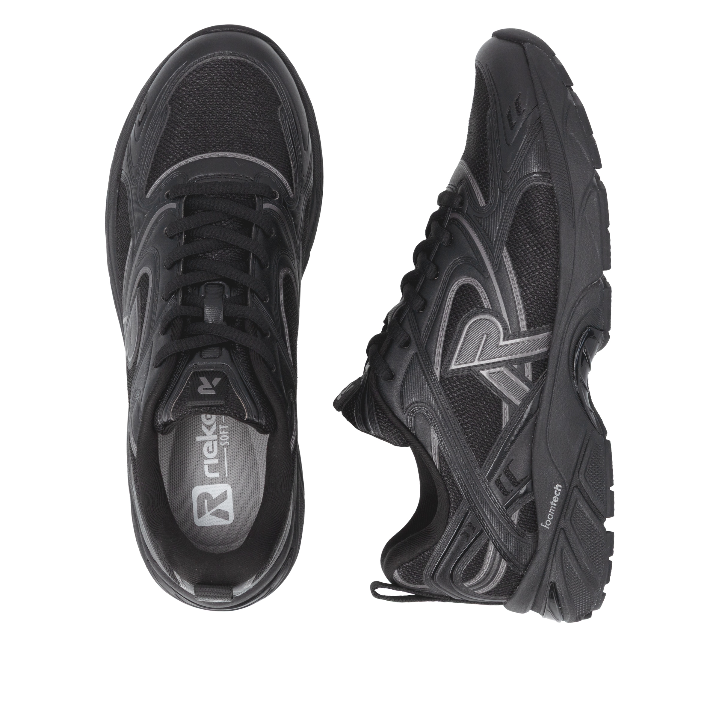 RIEKER Sport Keilsneaker  Plateau, Freizeitschuh, Halbschuh mit Kontrastbesätzen