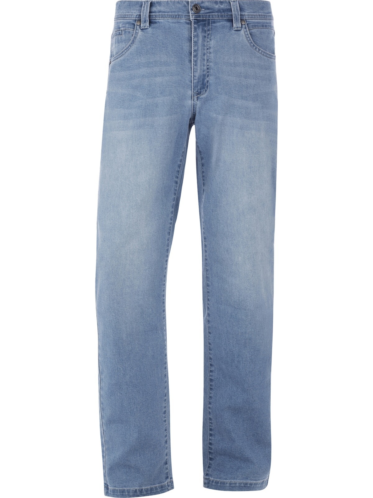 5-Pocket-Jeans JAN VANDERSTORM "Tiefbundjeans BJOWID", Damen, Gr. 74, N-Gr, blau (hellblau), Obermaterial: 64% Baumwolle CO. 31% Polyester COOLMAX PES(Coolmax). 4% Viskose CV. 1% Elasthan EL., Jeans 5-Pocket-Jeans 2