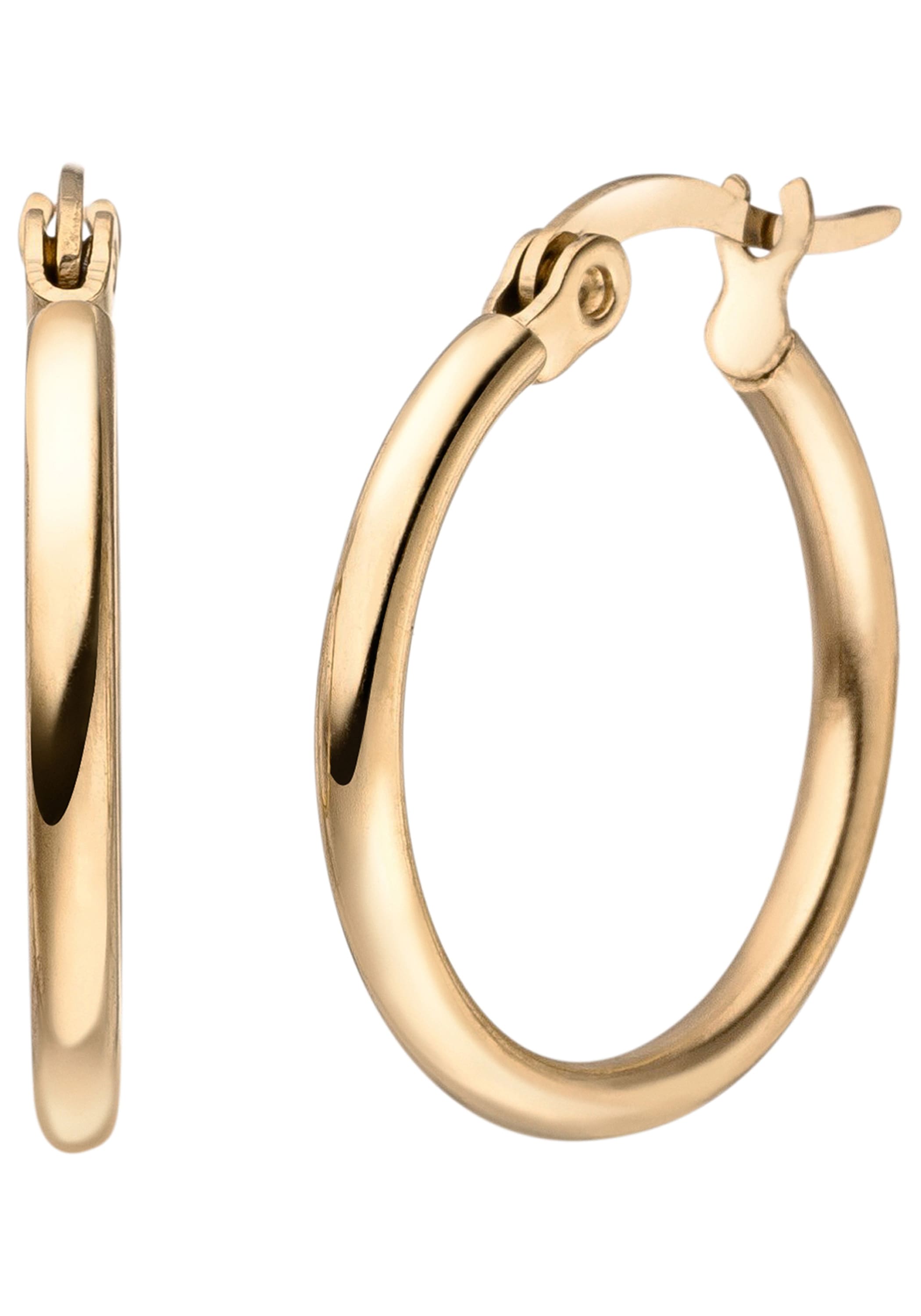 JOBO Creoles Hoop Earrings Rose Gold 20mm