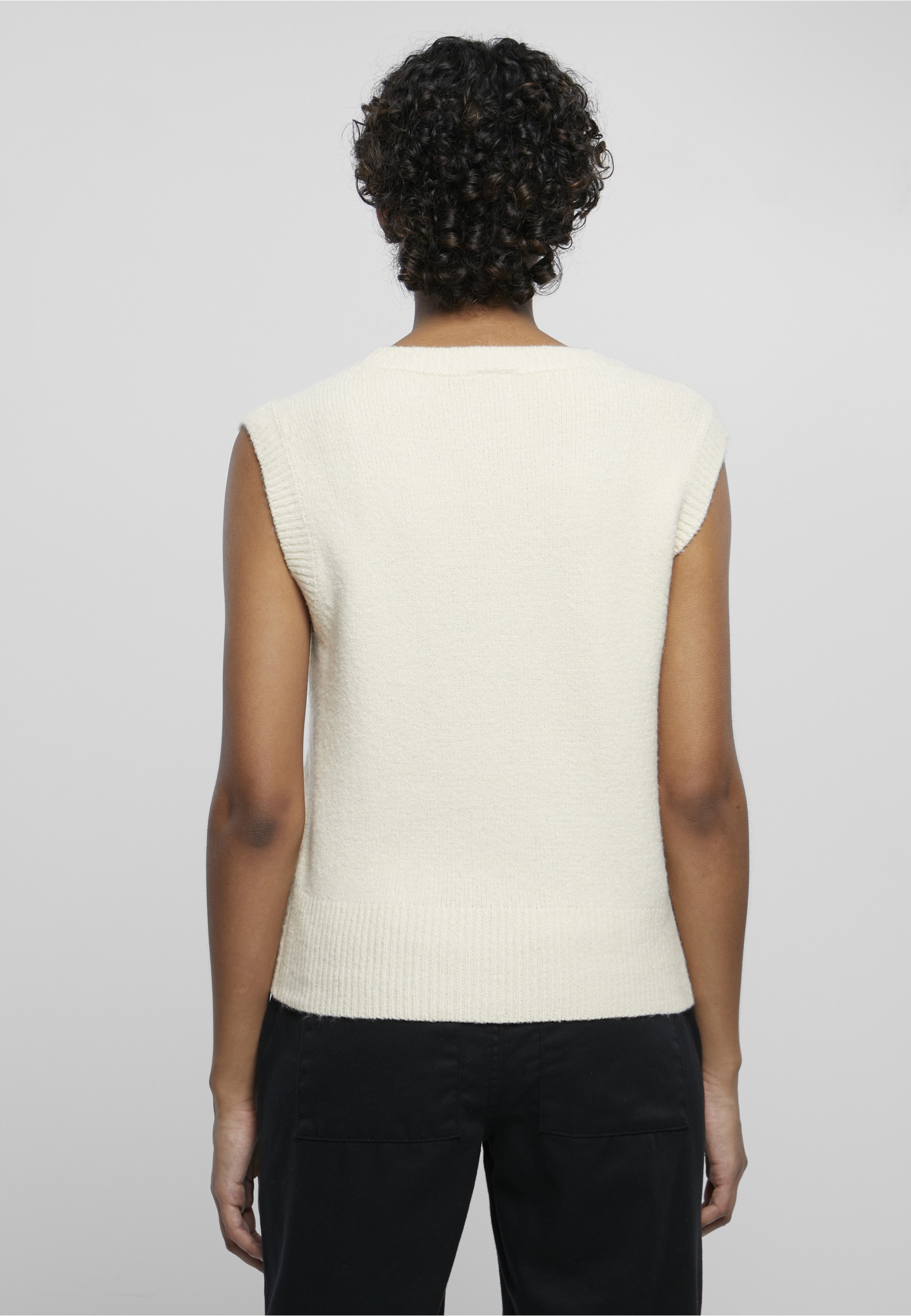 URBAN CLASSICS Fleecepullover »Urban Classics Damen Ladies Knit Slipover«, 1 Stk.
