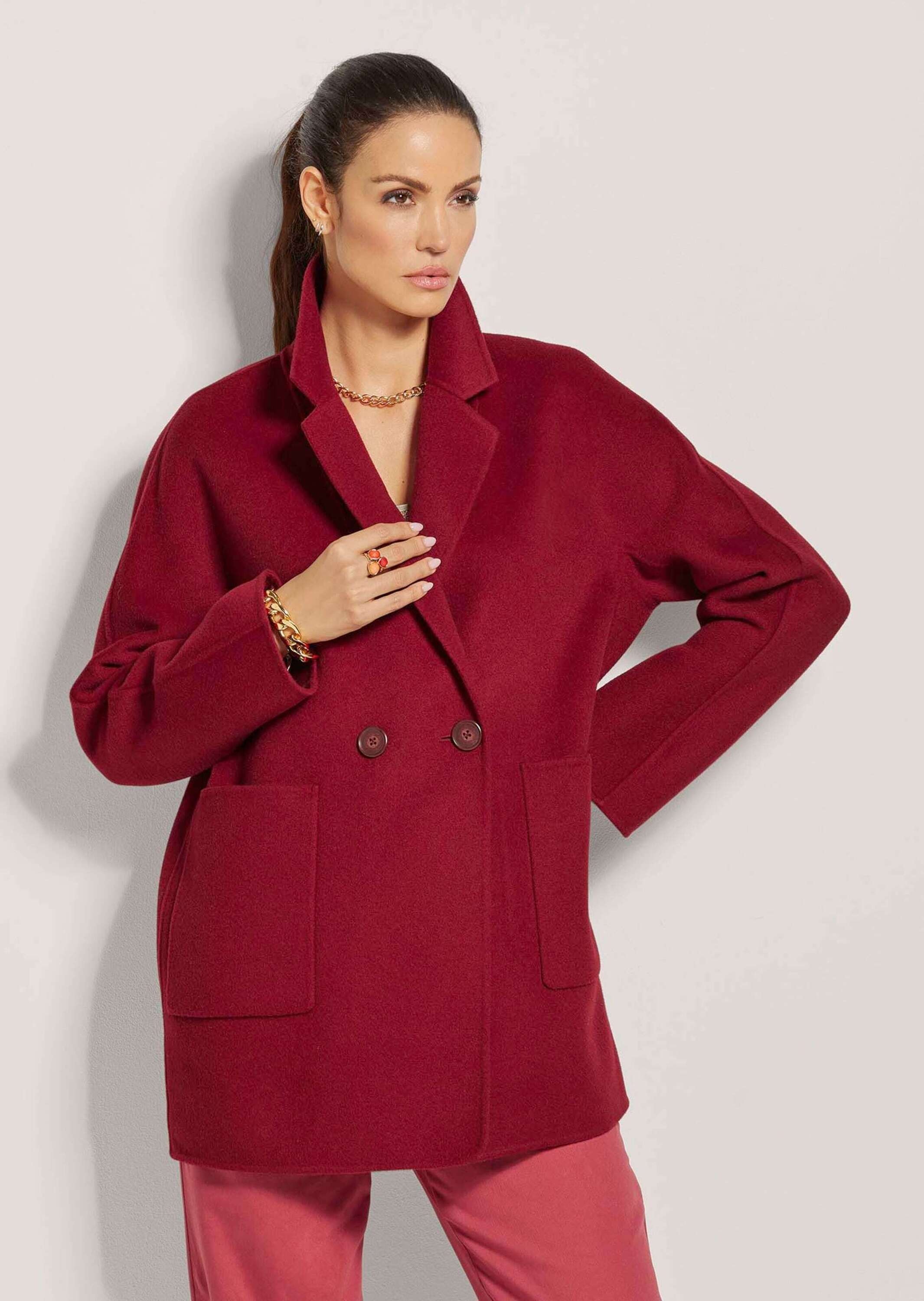 Thumbnail - MADELEINE Langmantel "Kurzmantel Eleganter Wollmantel mit Reverskragen"