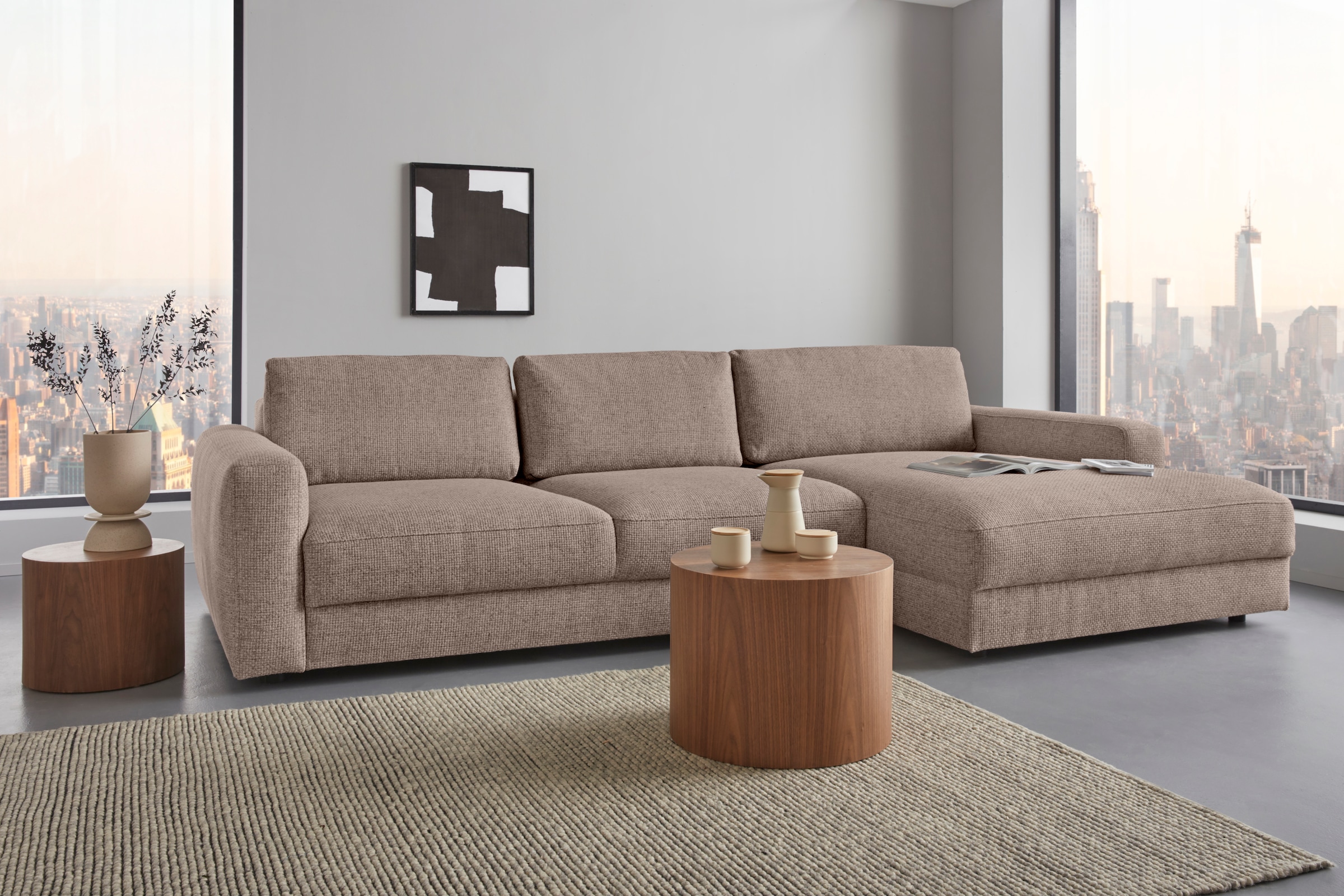 Places of Style Ecksofa "Bloomfield, elegant & edel, viel Platz, Mega Couch günstig online kaufen