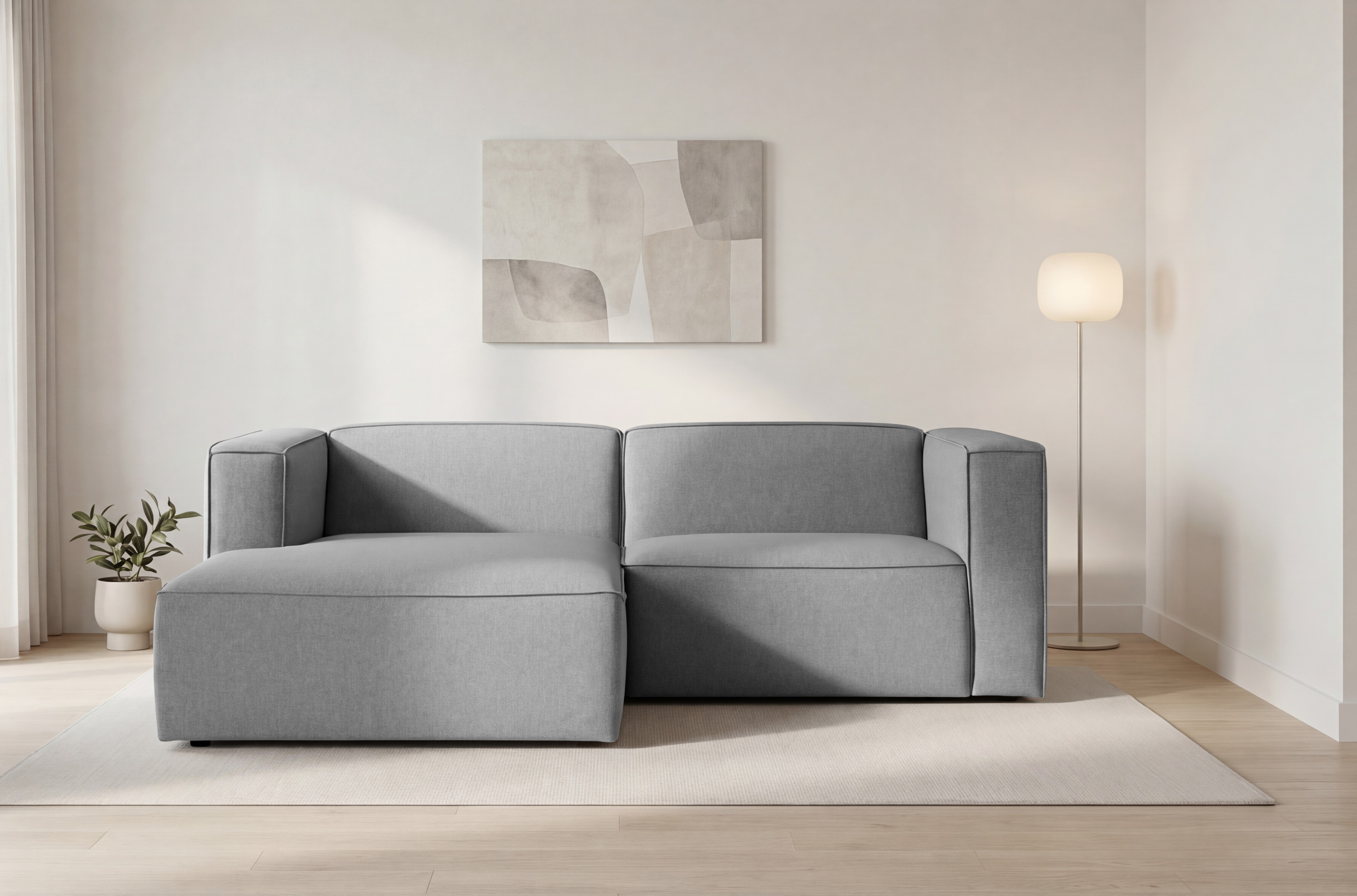 OTTO home Ecksofa "Dalby, L-Form," extra tiefe Sitzfläche, mit Kedernaht, angenehmer Sitzkomfort