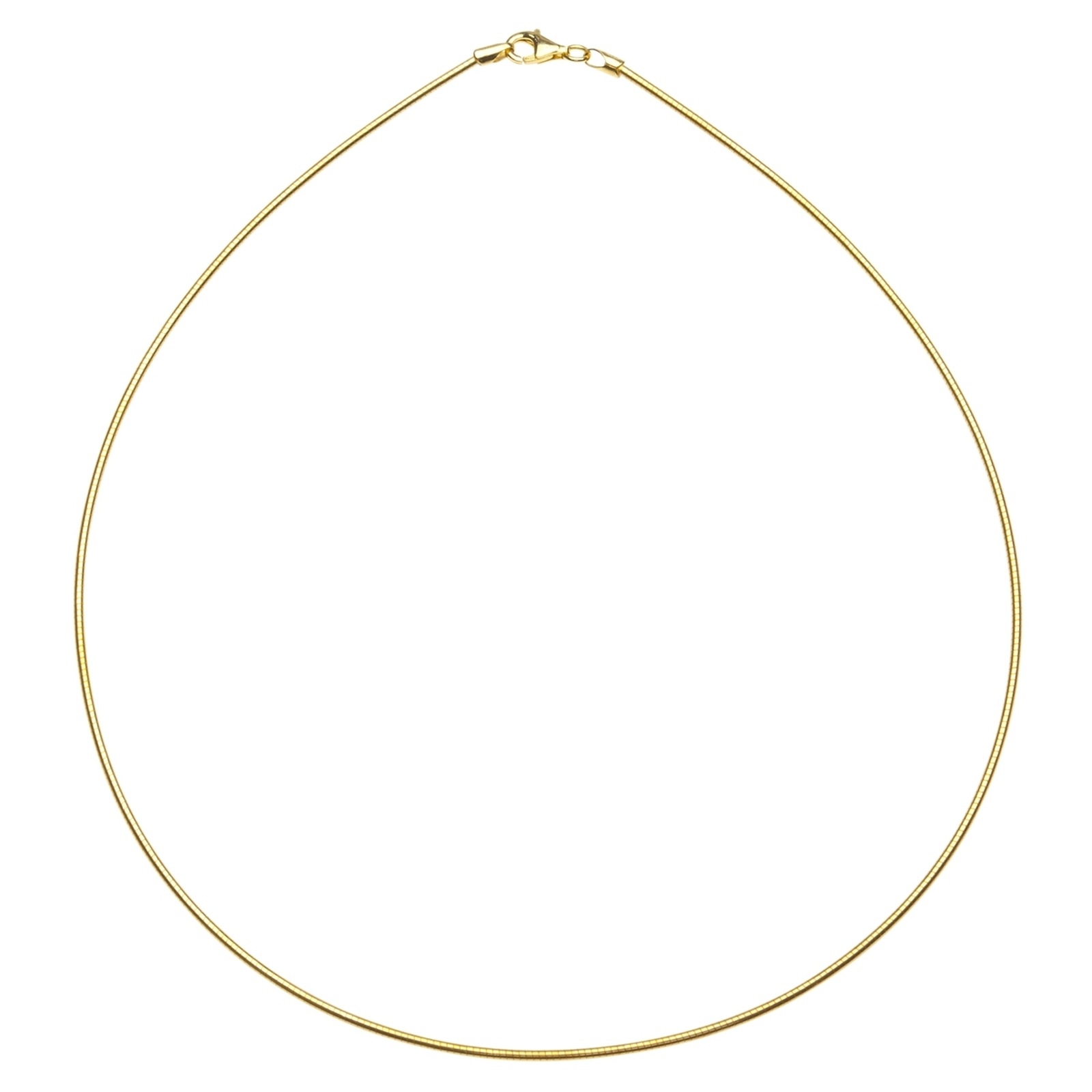 OSTSEE-SCHMUCK Halsreif »- Omega 1,9 mm - Silber 925/000, vergoldet -,«