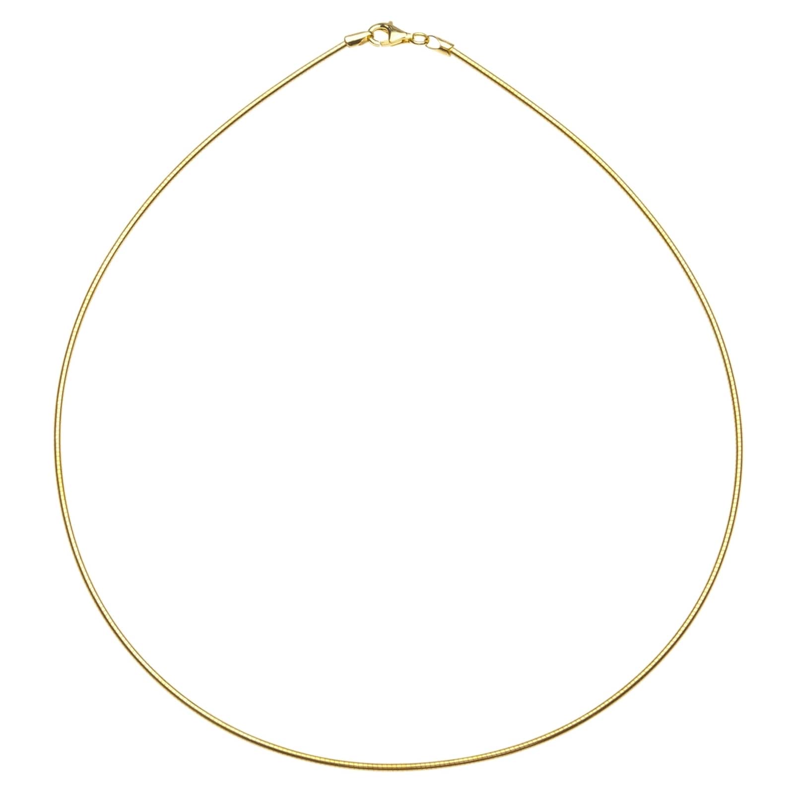 Halsreif OSTSEE-SCHMUCK "- Omega 1,9 mm - Silber 925/000, vergoldet -" Gr. 42, gold (goldfarben, gelb), Halsketten, Damen, 42, Silber 925 (Sterlingsilber)
