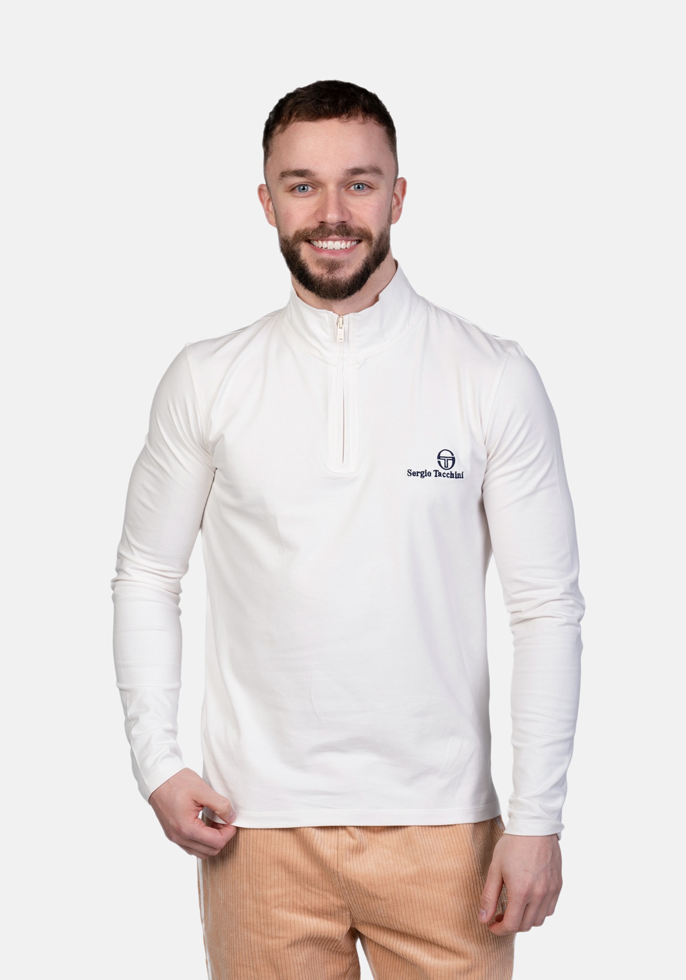 Sergio Tacchini Sweatshirt »DAYTONE HIGH NECK TOP _ Herren«, Langarmshirt Herren, leichtes Sweatshirt, T-Shirt lang, Outdoor, Sale