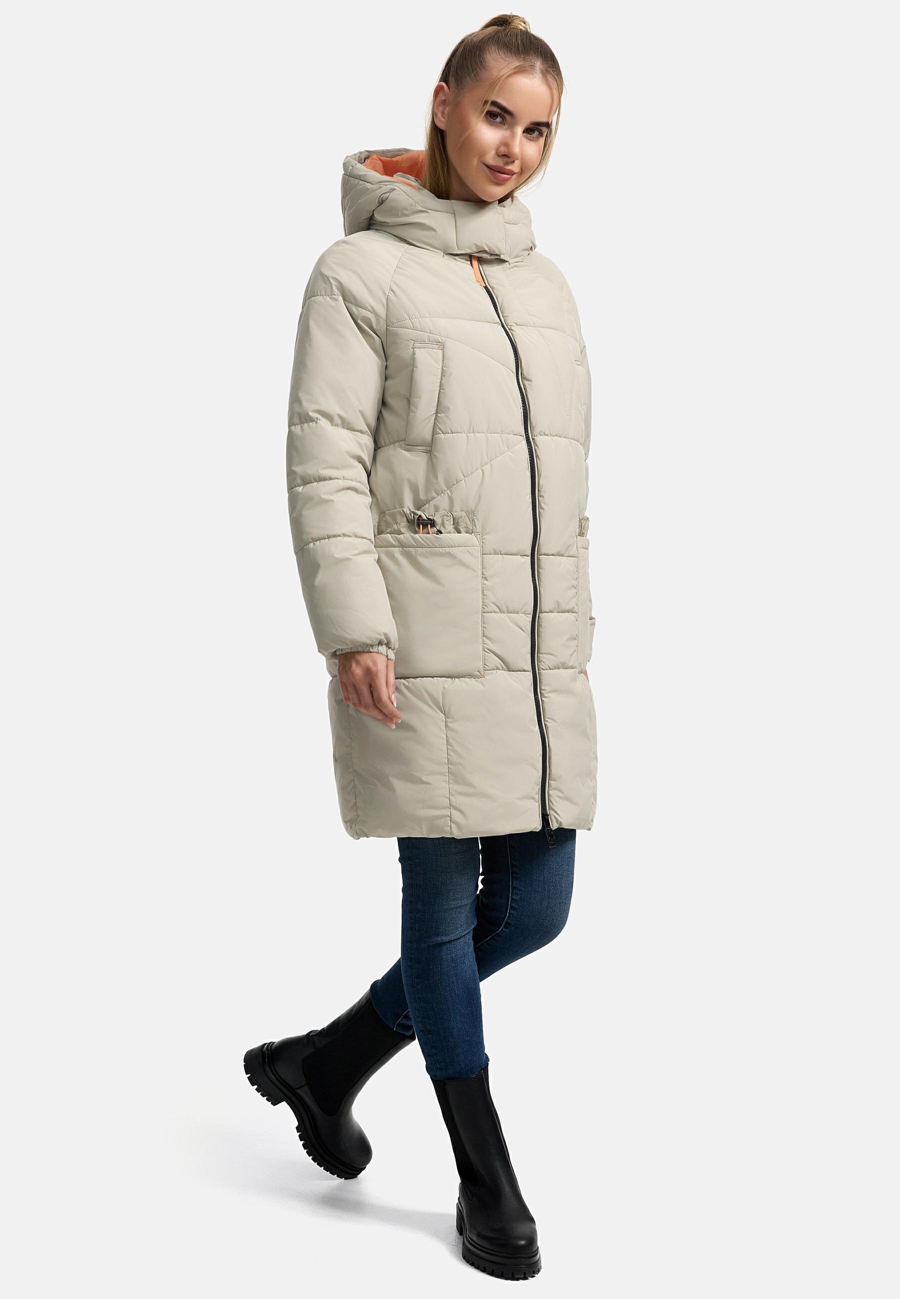 Navahoo Steppmantel »Bliblablubb 14«, Warmer gesteppter Damen Mantel aus recyceltem Polyester