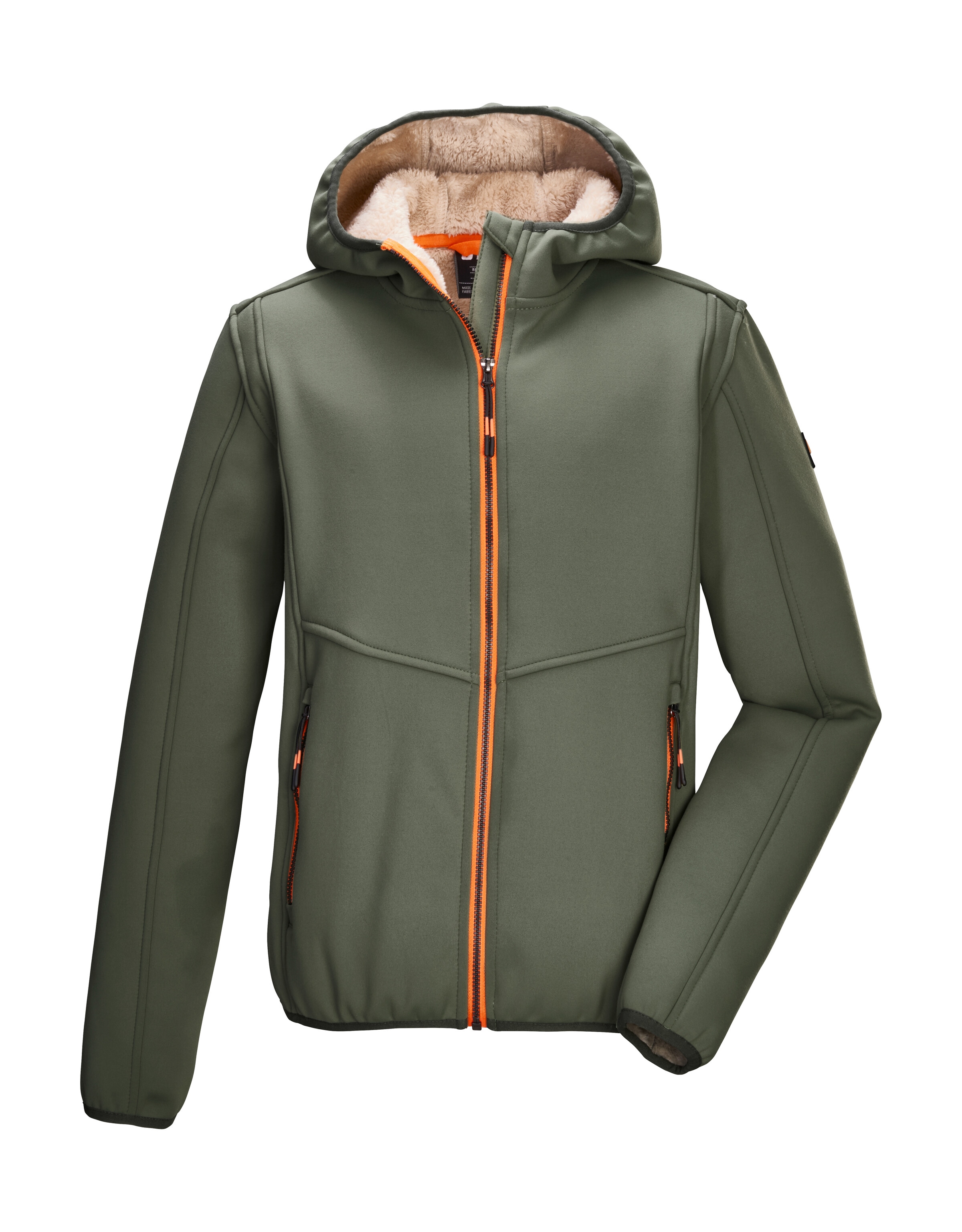 Killtec Fleecejacke "KOW 240 BYS FLC JCKT" Kinder Fleecejacke mit Teddyfutter, Kinnschutz und Reflektoren