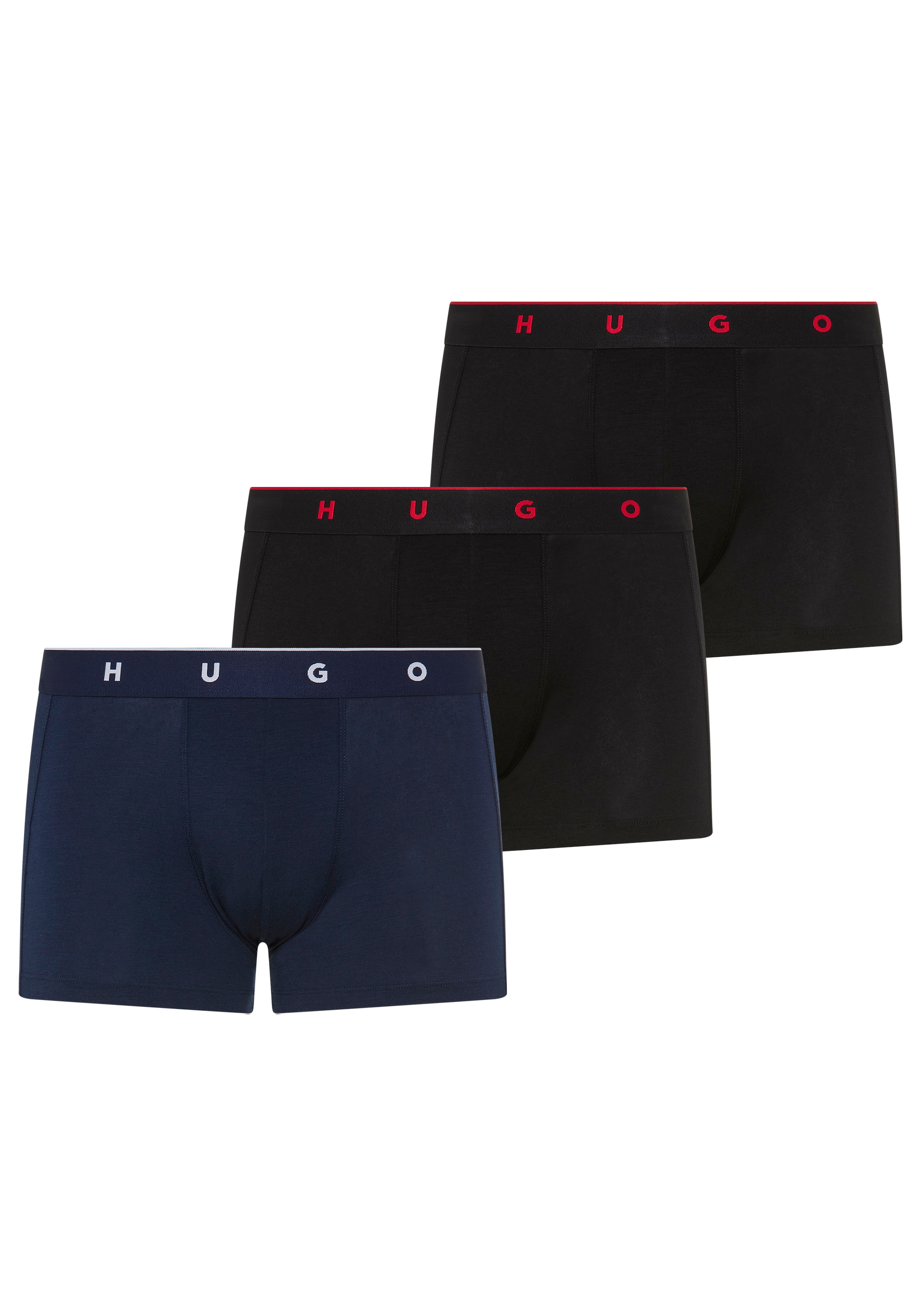 HUGO Underwear Trunk "TRIPLET TITAN" 3 Stk. aus Jacquard mit außenliegendem Bund