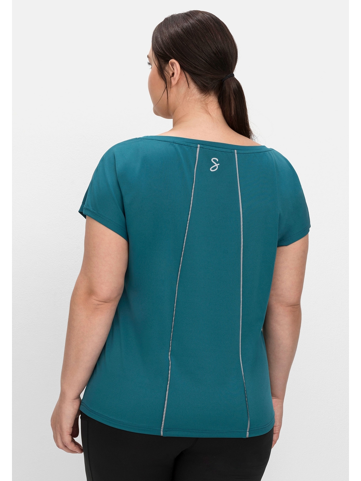 Sheego T-Shirt »Große Größen«, BAUR Funktionsmaterial, bestellen Frontprint | aus für mit
