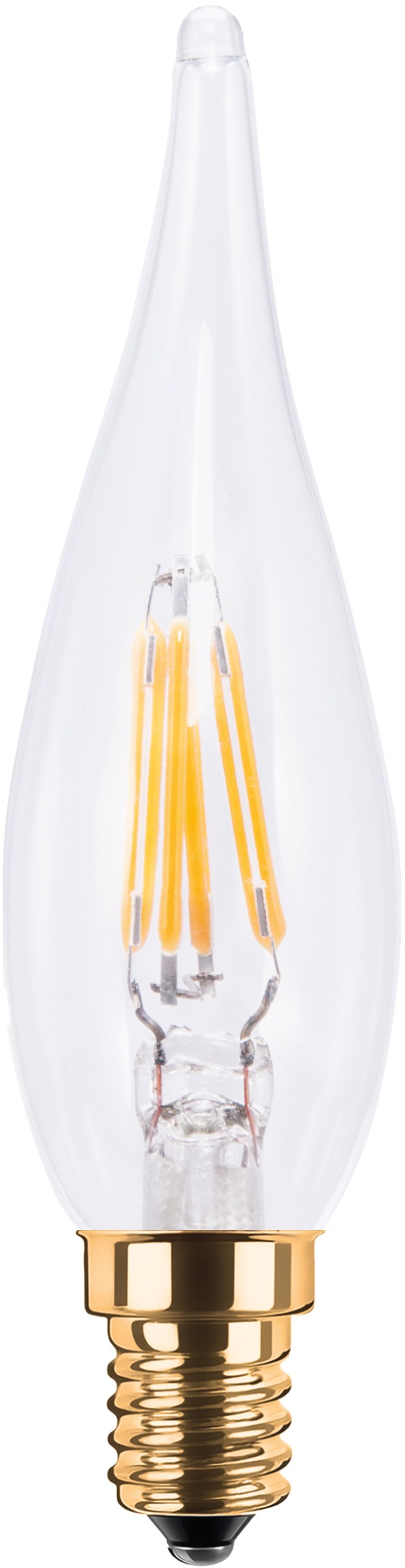 SEGULA LED-Leuchtmittel "Vintage Line", L:88cm Ø:22cm, transparent, Leuchtmittel, dimmbar, French Candle klar, E14, 1900K