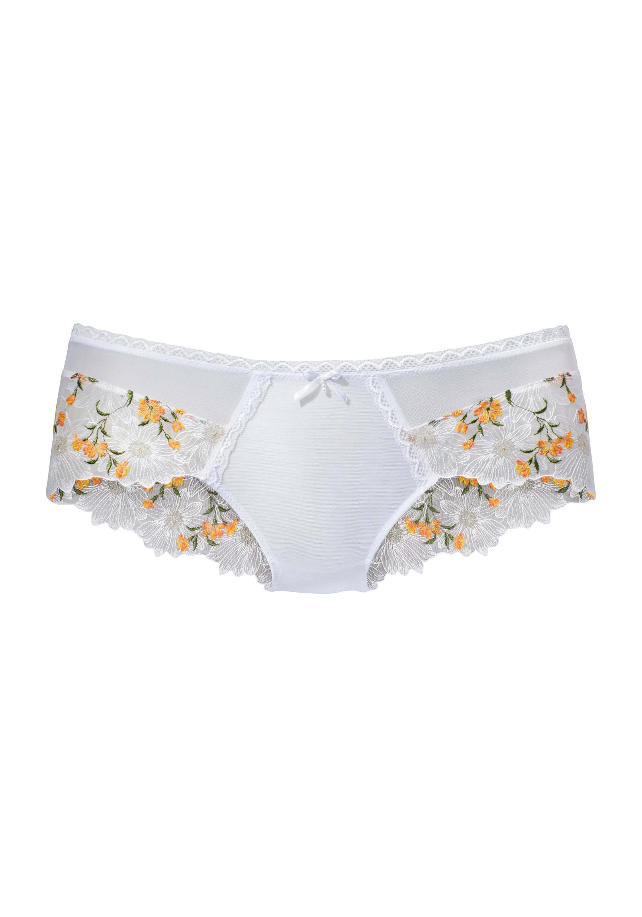 LASCANA Stringpanty, aus zarter, floraler Stickereispitze und weichem Soft- günstig online kaufen