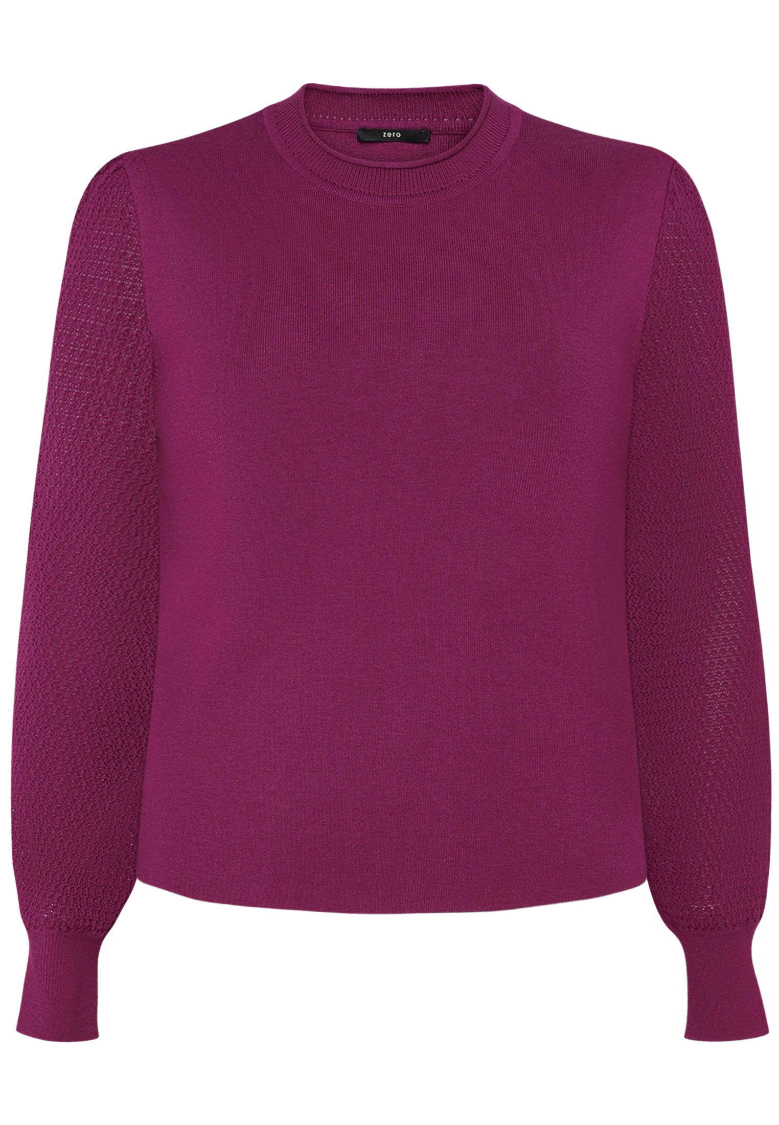 Zero Strickpullover "Damen mit Puffärmeln" 1 Plain/ ohne Details günstig online kaufen