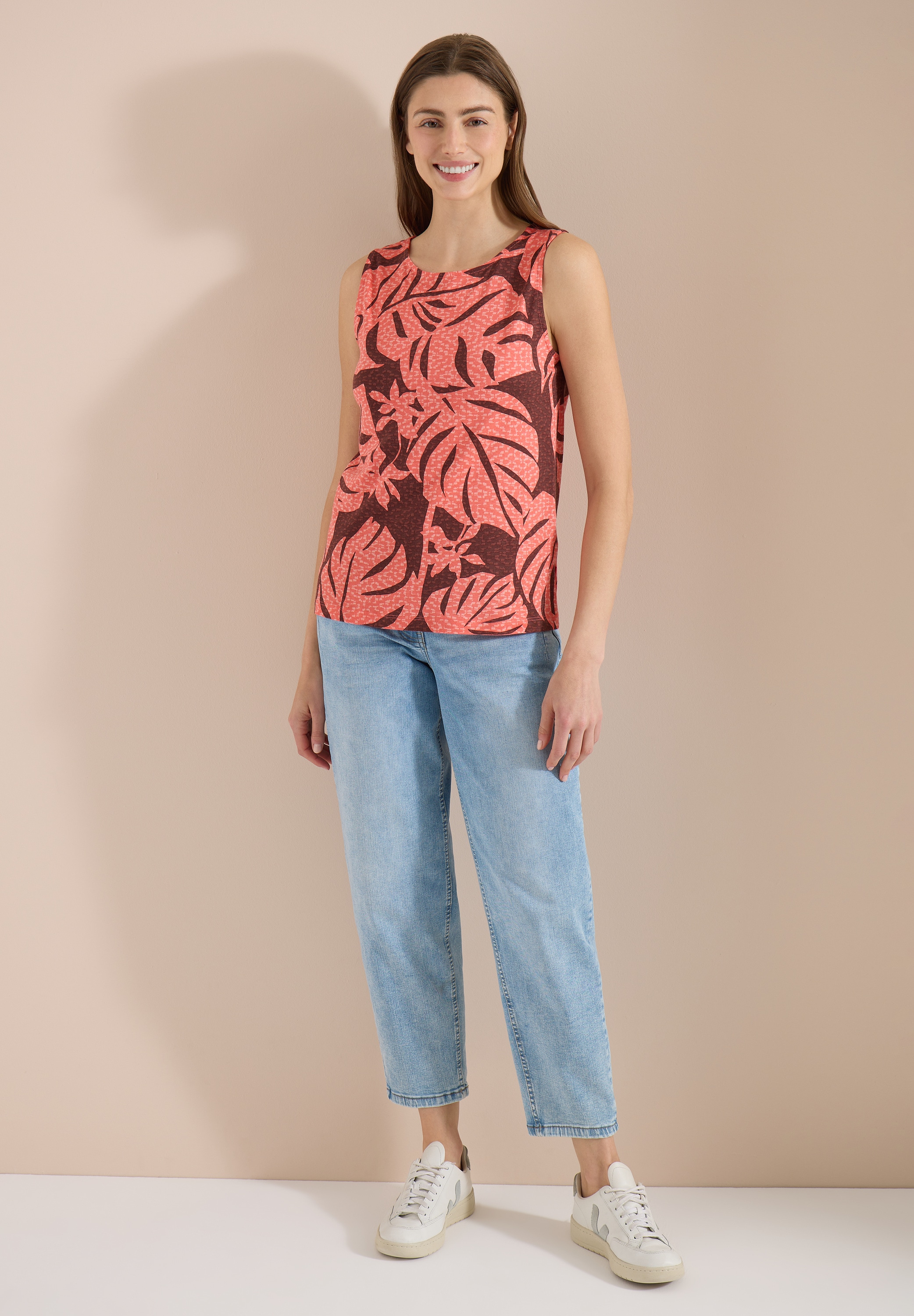 Cecil Tanktop mit Blätterprint