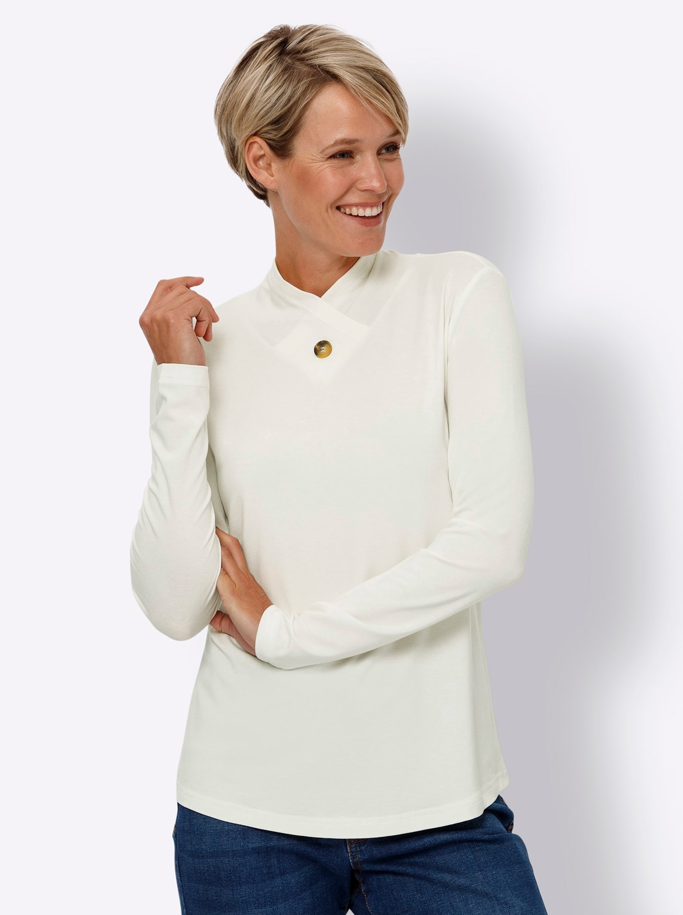 Classic Basics Stehkragenshirt »Stehkragen-Shirt«, (1 tlg.)